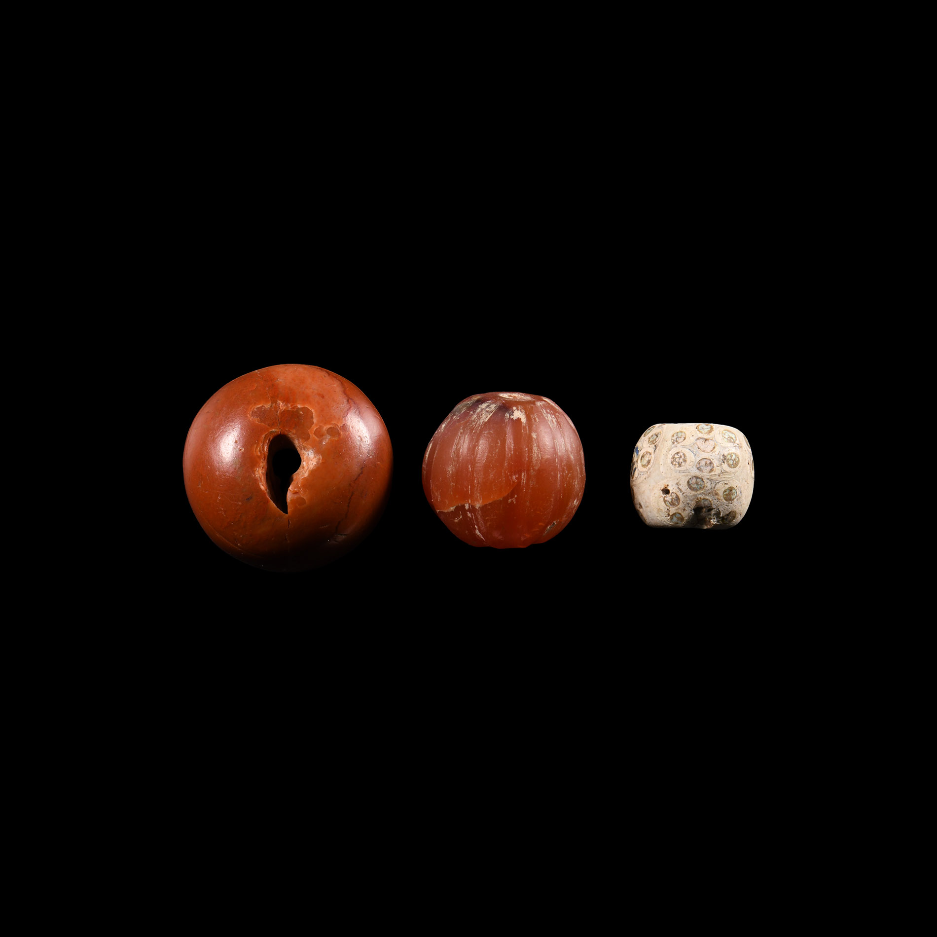 Eastern Mediterranean Stone and Glass Bead Collection