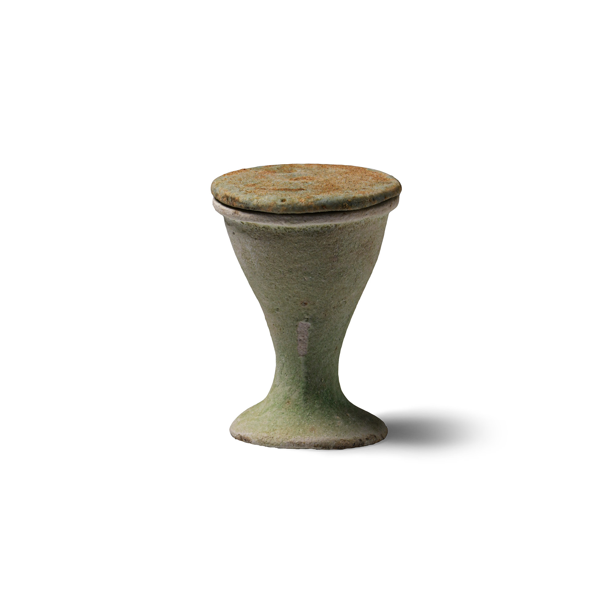 Egyptian Faience Offering Cup with Lid