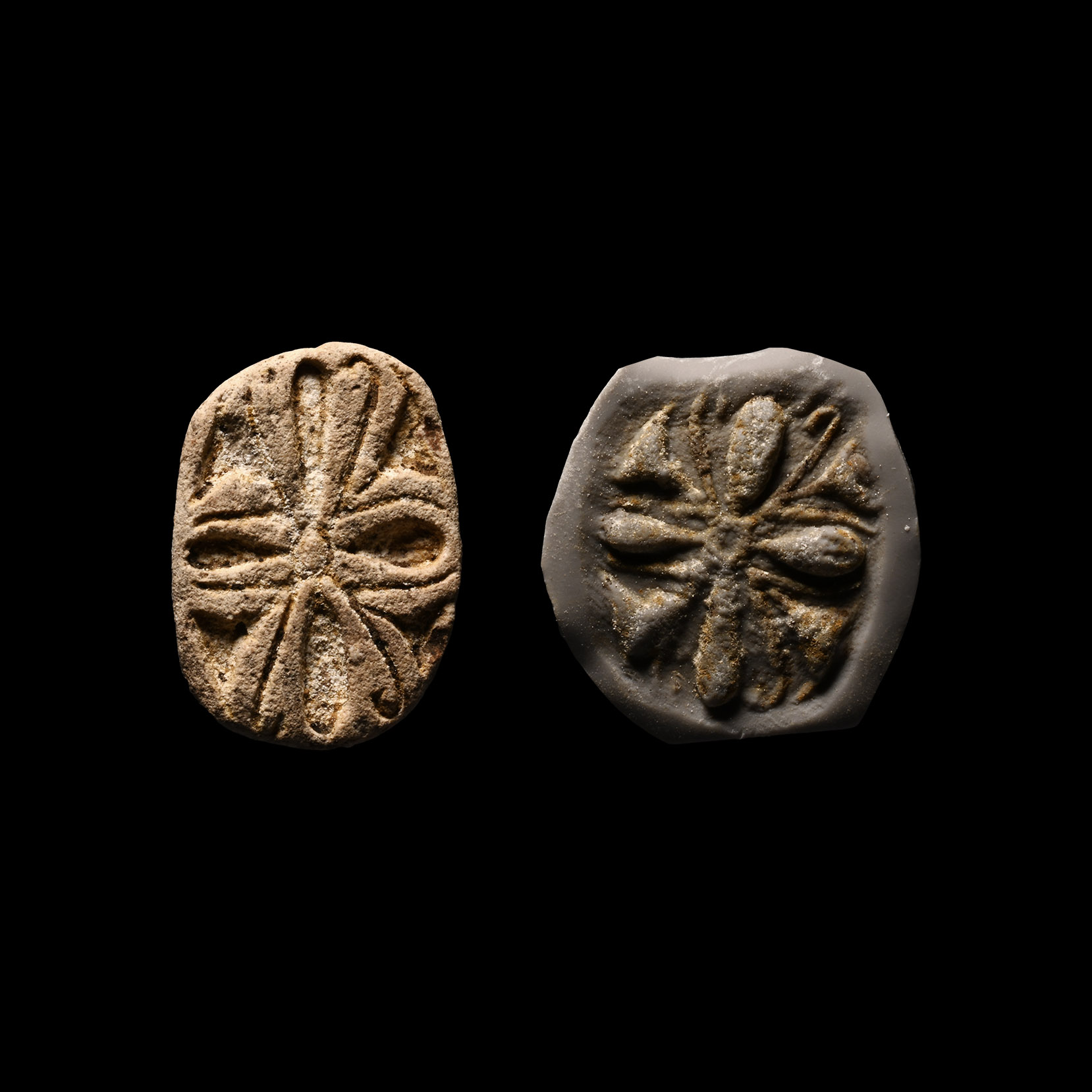 Sumerian Seal with Lotus Flower