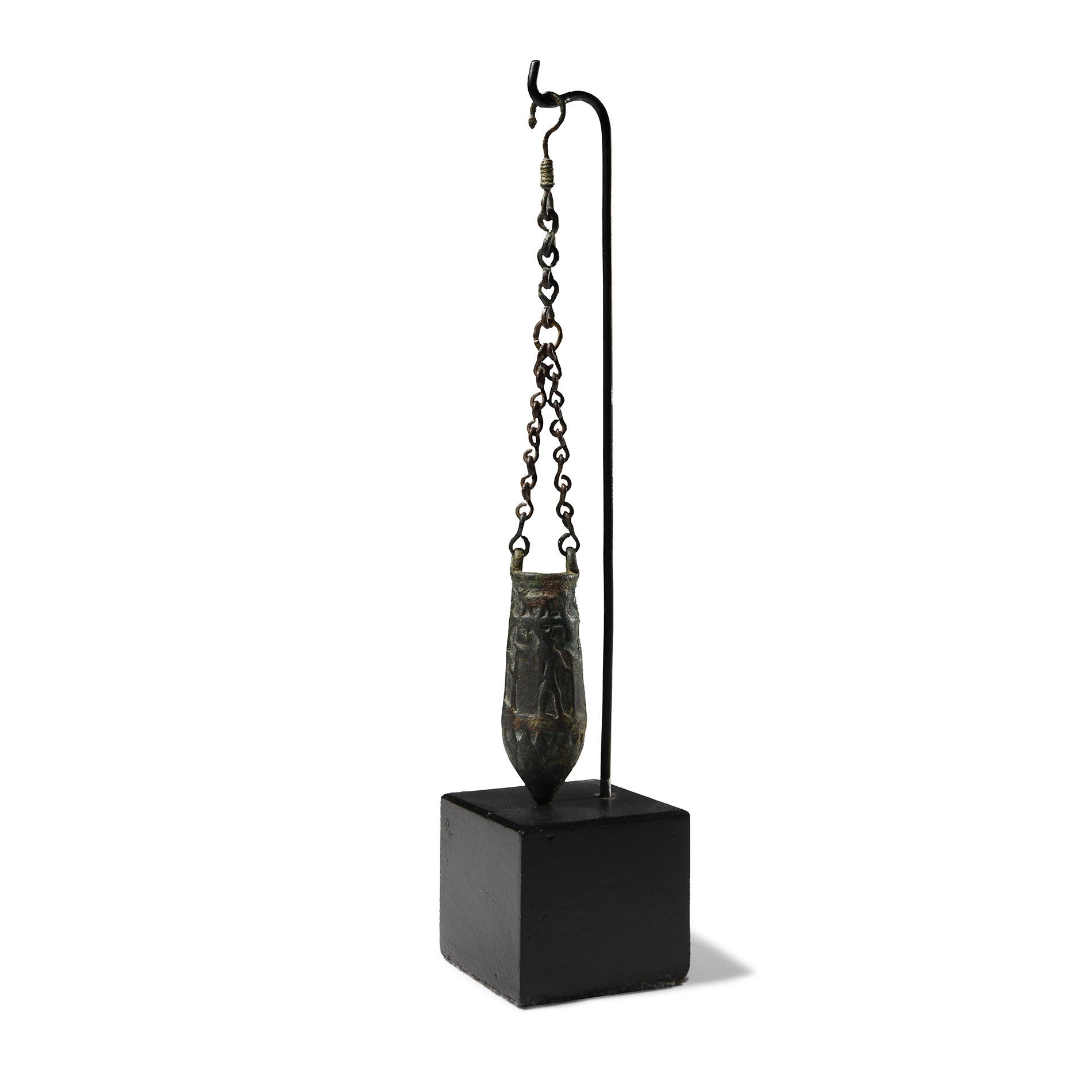 Egyptian Bronze Situla with Chain