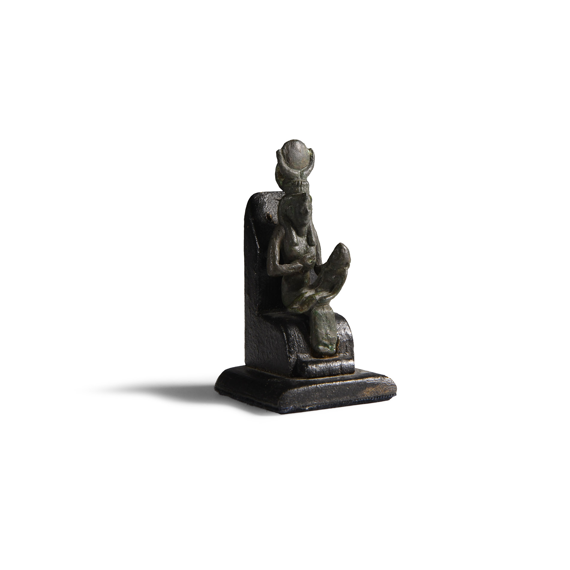 Egyptian Bronze Figure of Isis and Horus