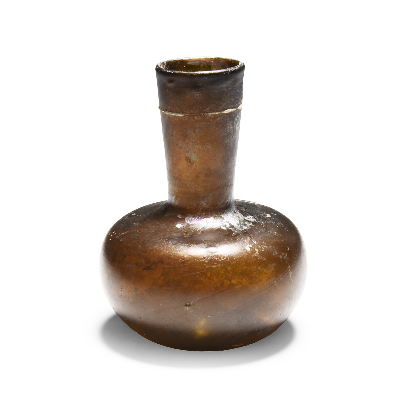 Roman Amber Glass Vase with Trail
