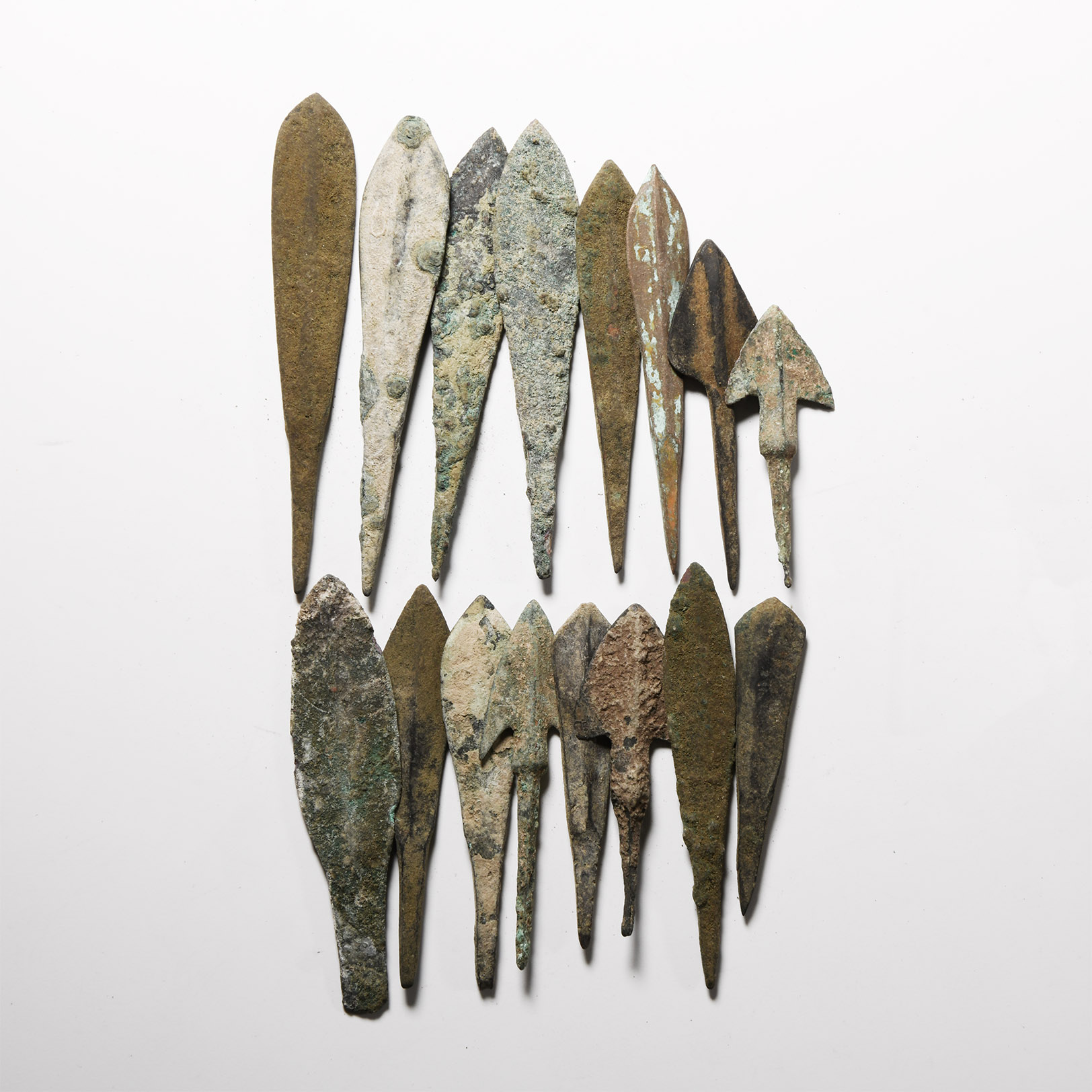 Greek and Other Bronze Tanged Arrowhead Collection