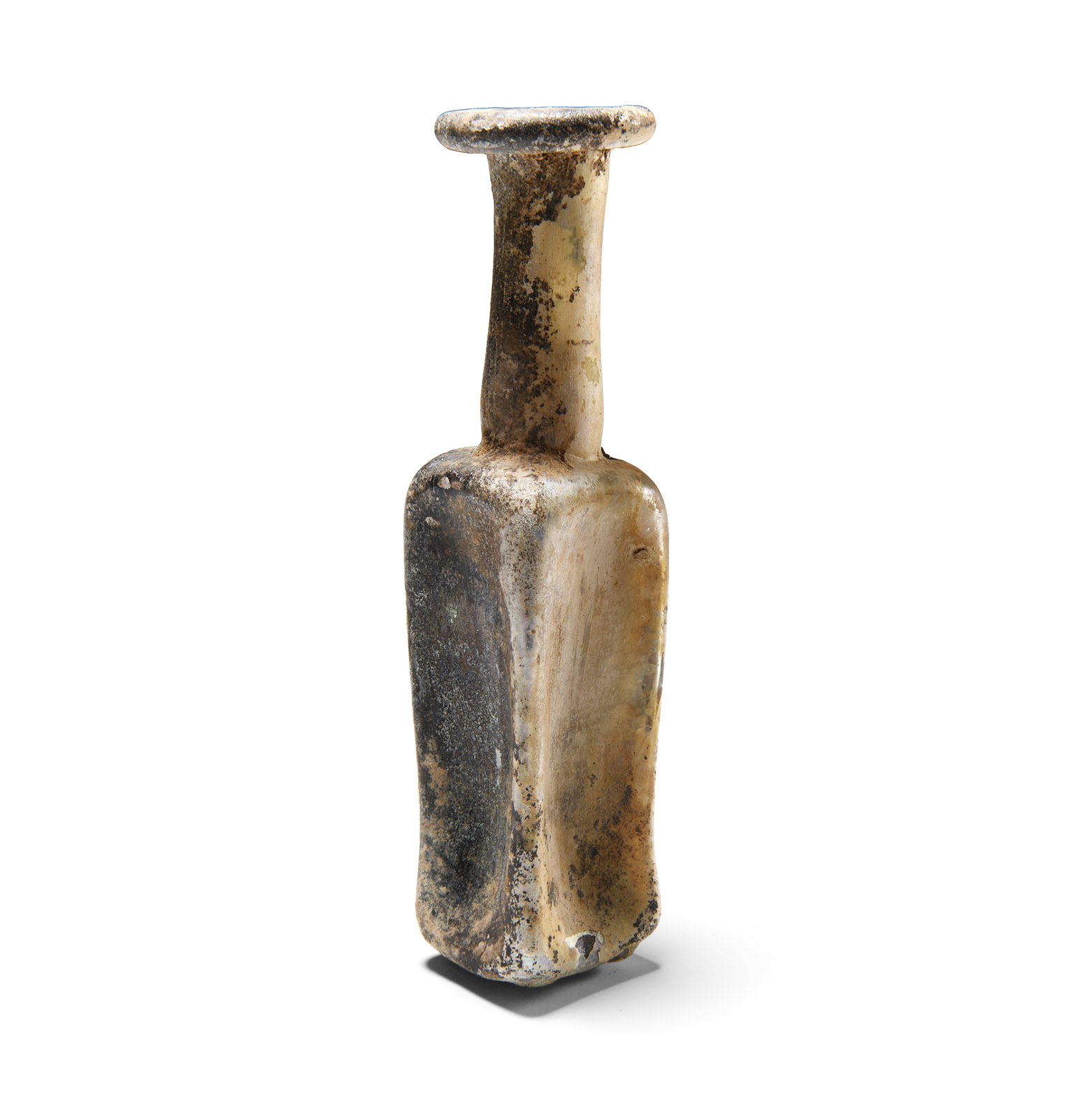 Roman Glass Square Flask