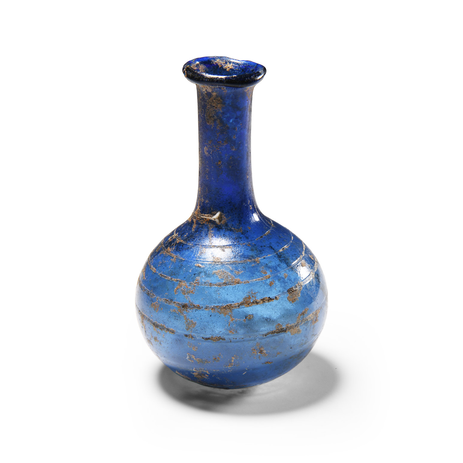 Roman Cobalt Blue Glass Flask