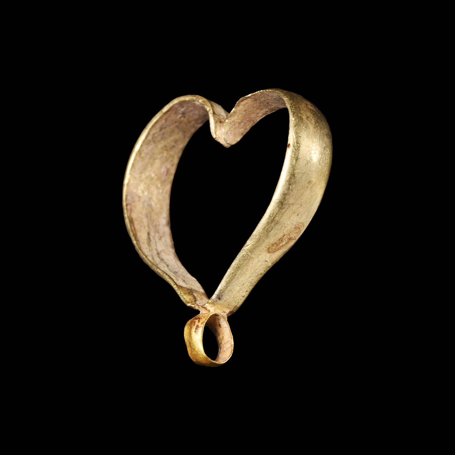 Medieval Gold Heart-Shaped Pendant