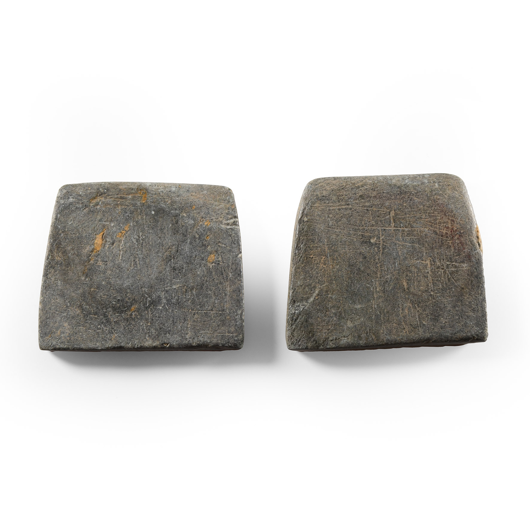 Egyptian Schist Cosmetic Palette Pair