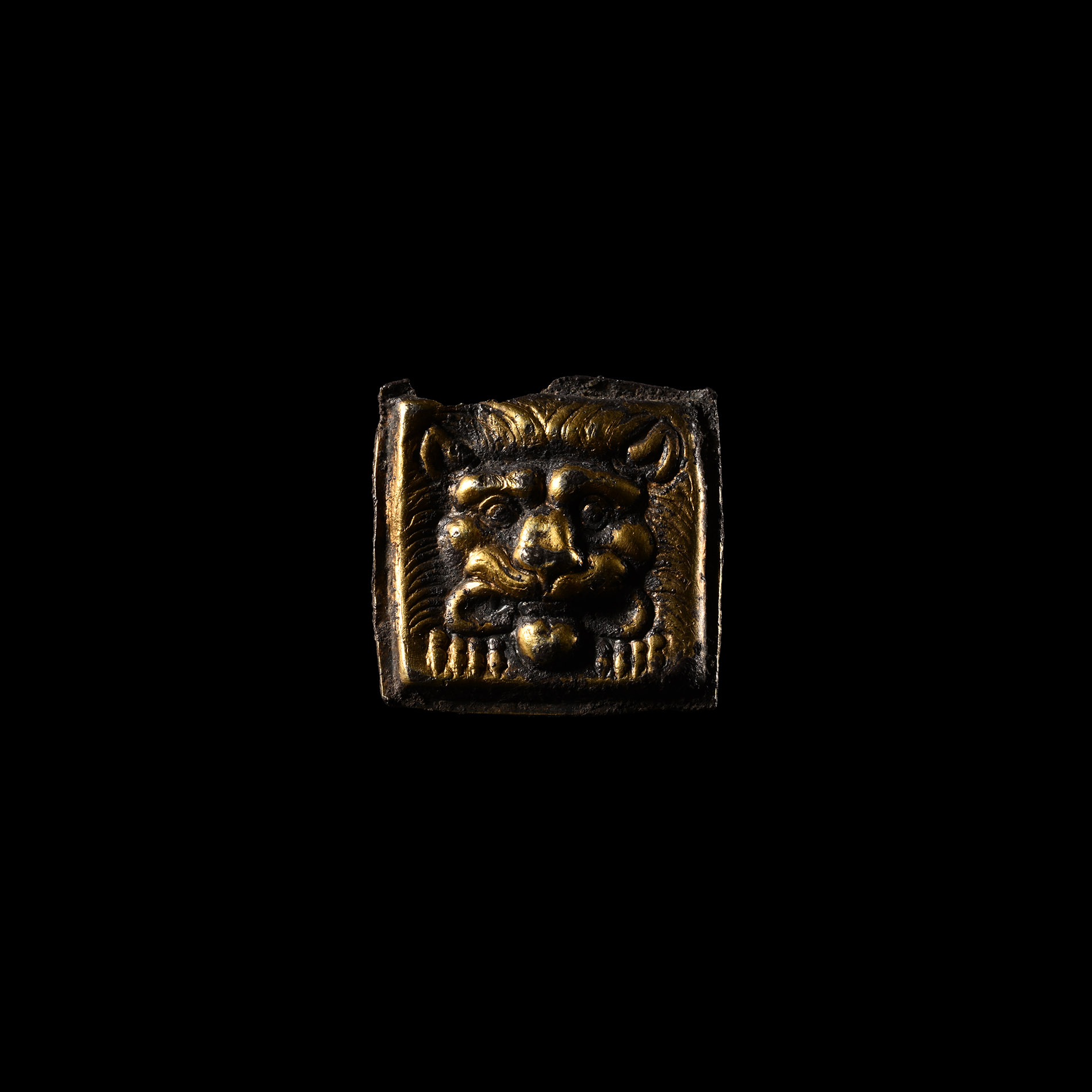 Sogdian Silver-Gilt Lion Plaque