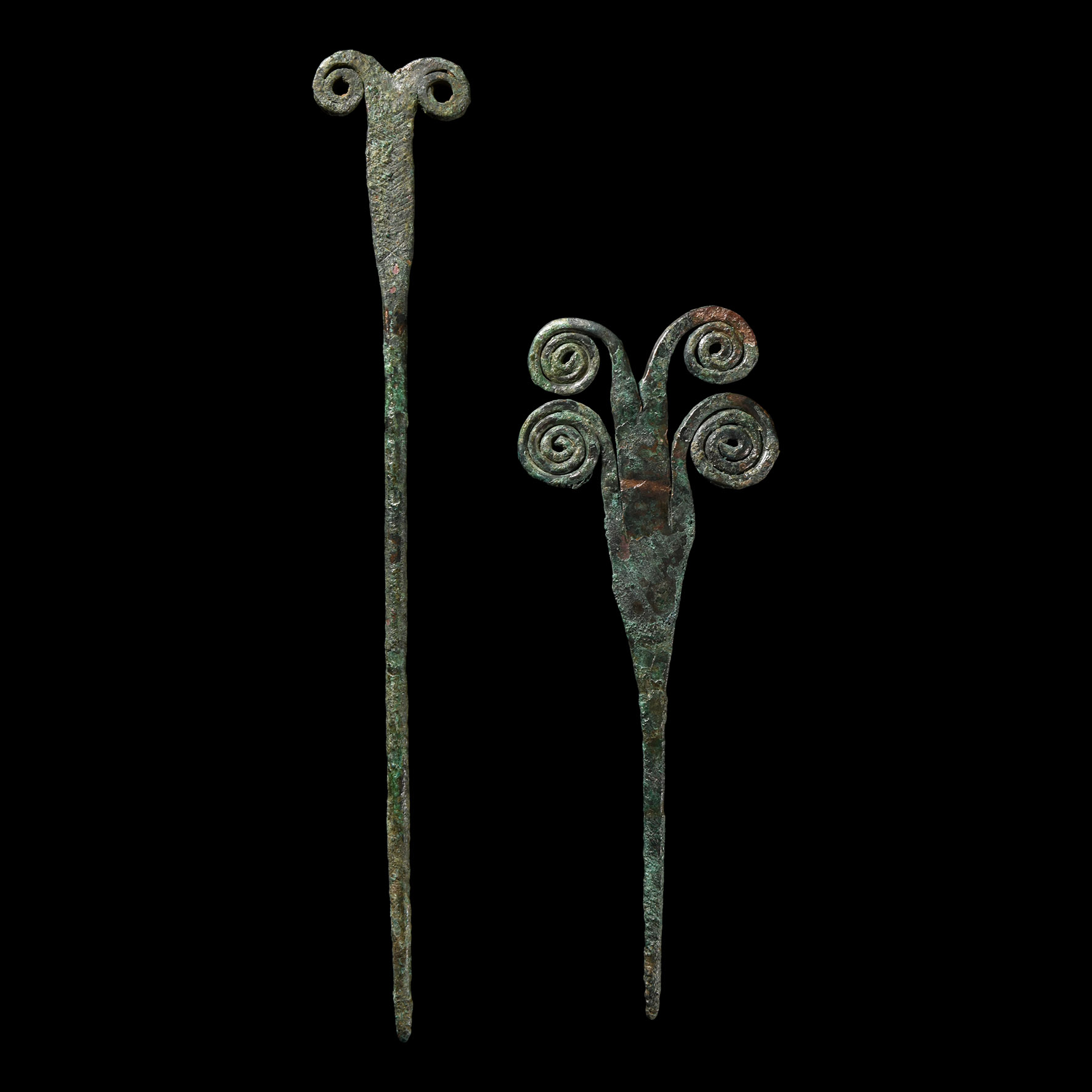 Bronze Age Spectacle Head Pin Group