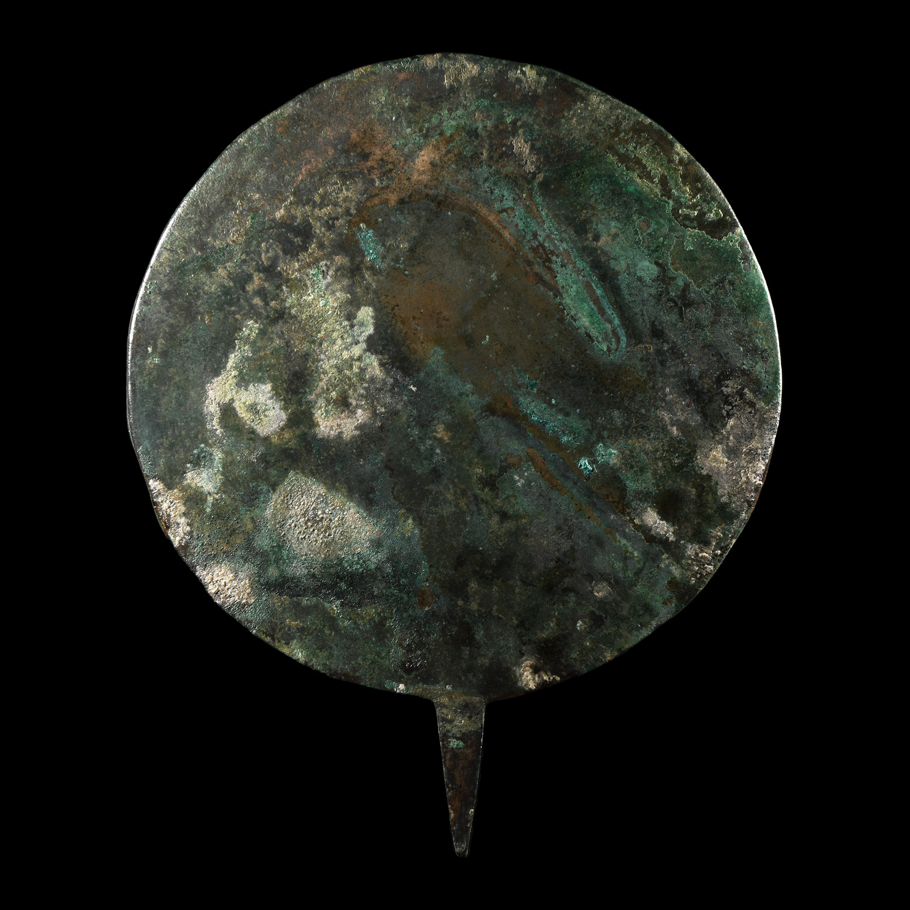 Hellenistic Bronze Decorated Mirror