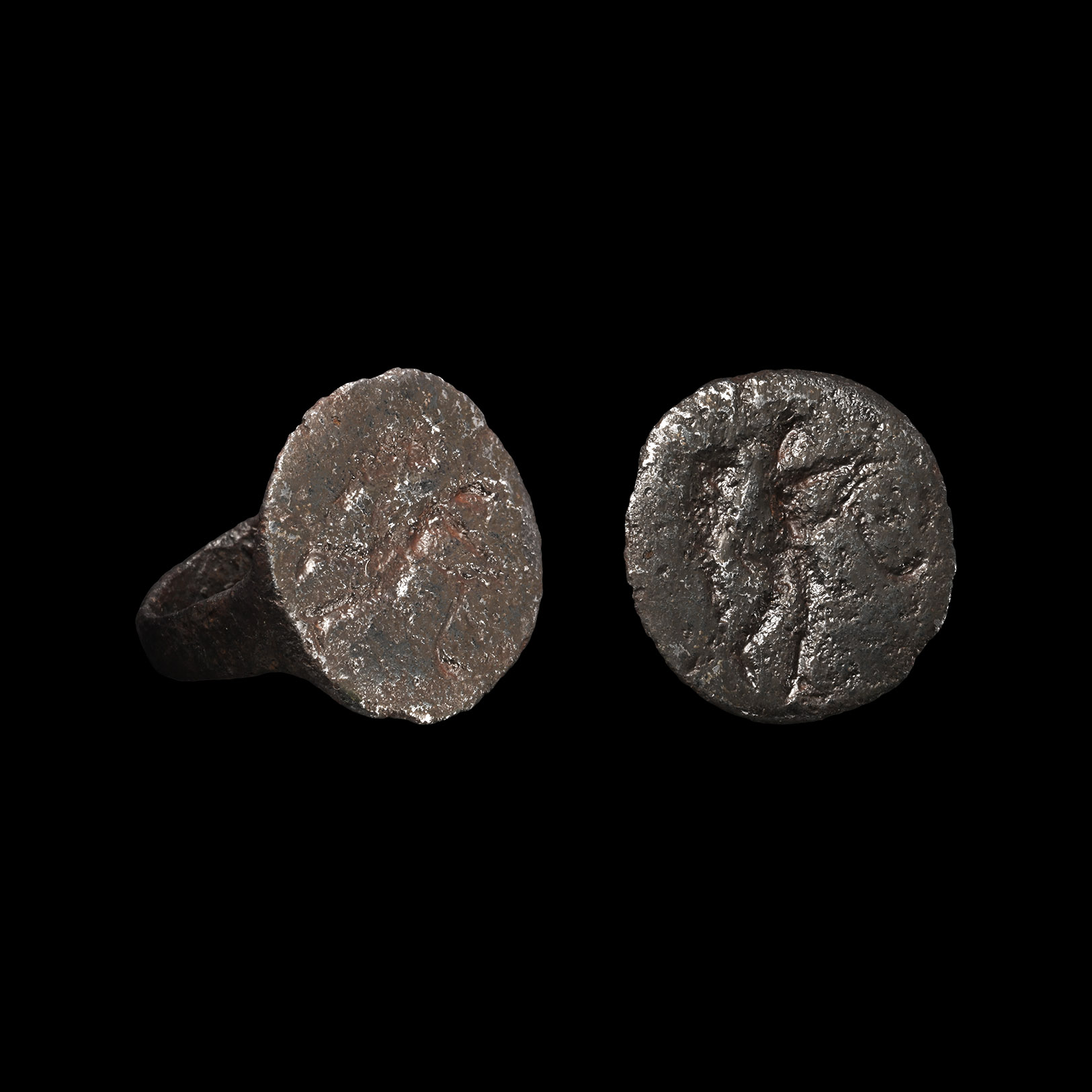 Greek Iron Ring with Figure