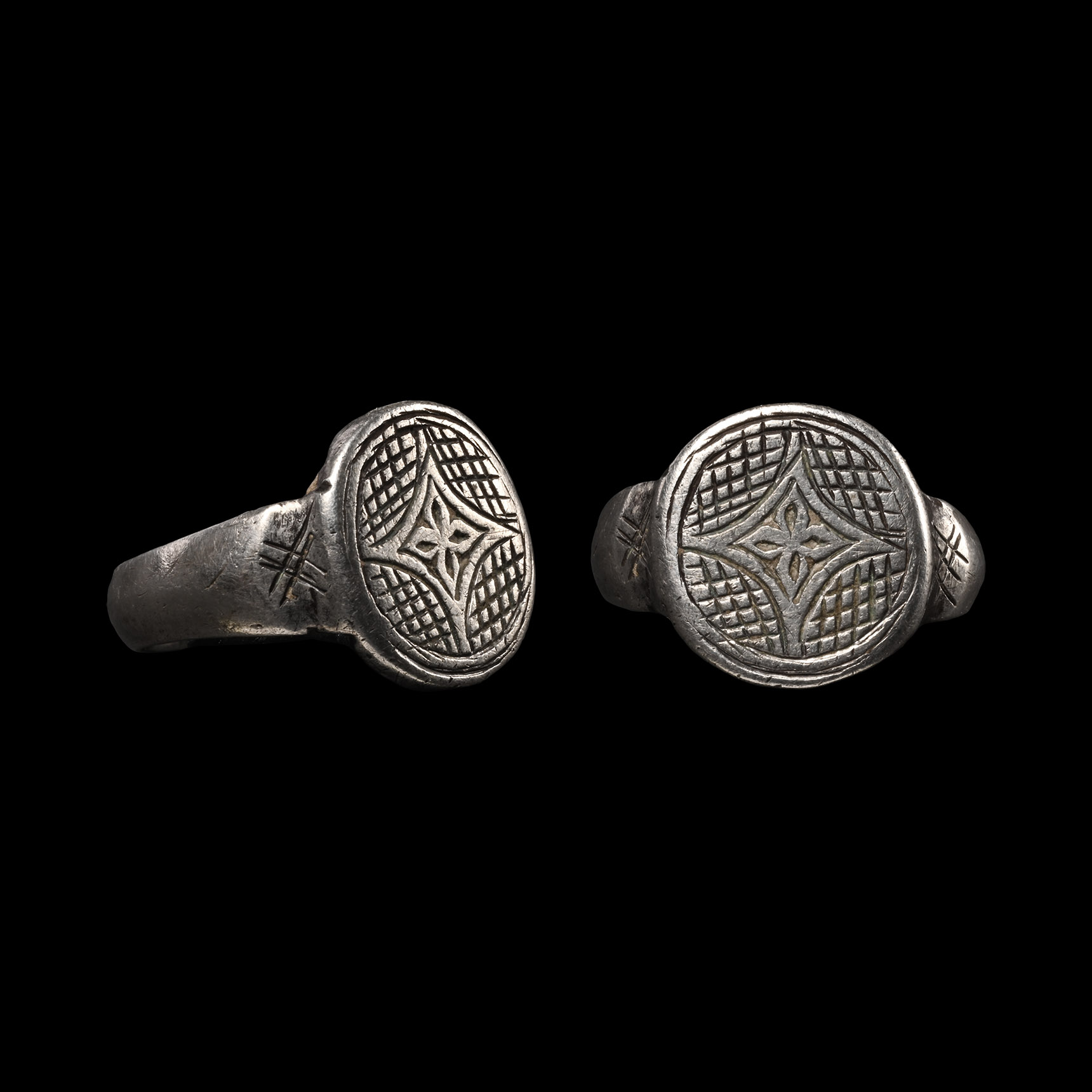 Medieval Silver Ring with Cross