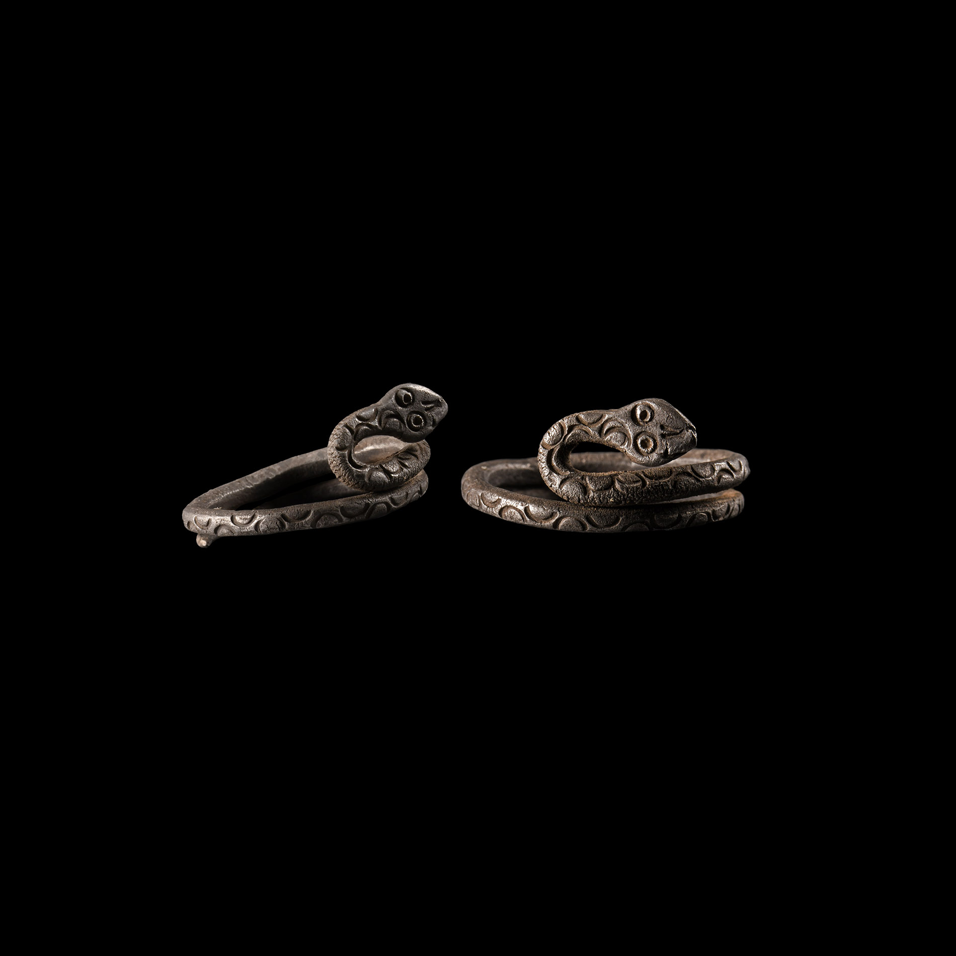 Romano-Egyptian Silver Snake Ring