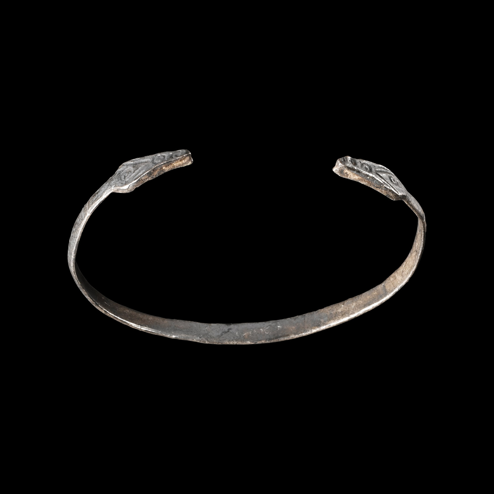 Roman Silver Armilla Snake Bracelet