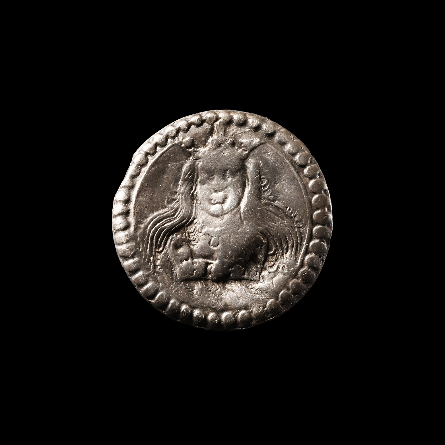 Queen Mary Silver Crowned Portrait Button