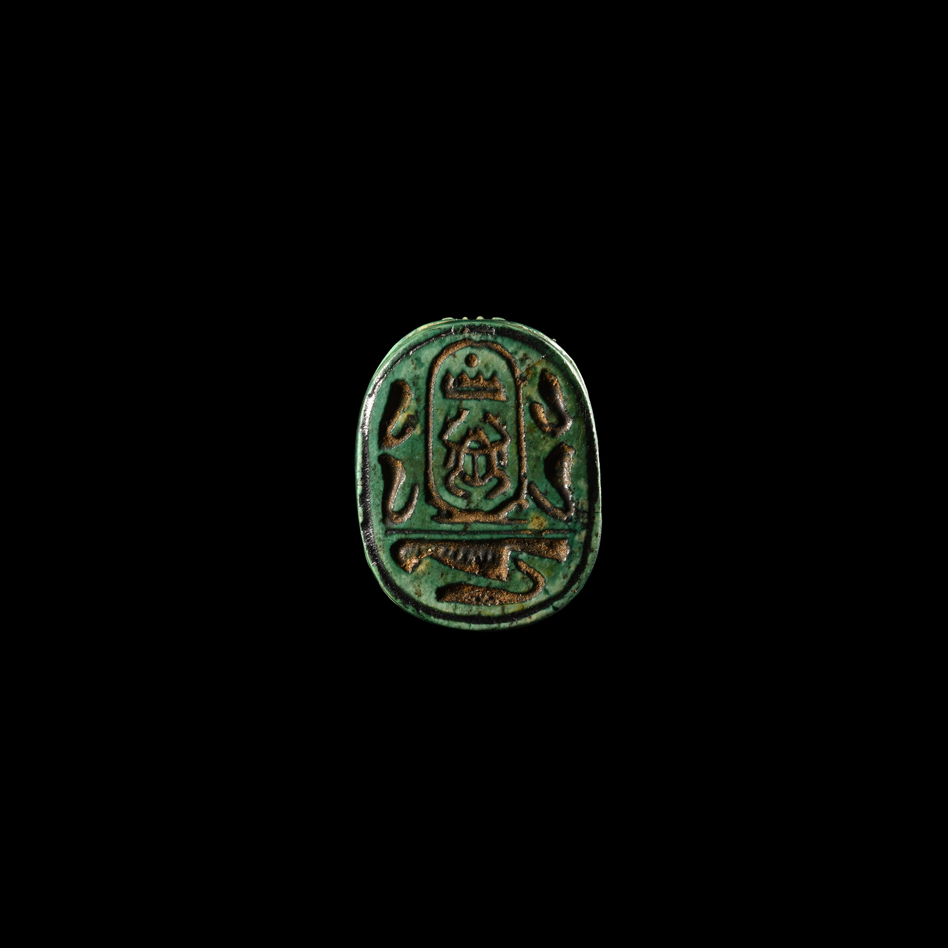 Egyptian Faience Scarab for Thutmose III