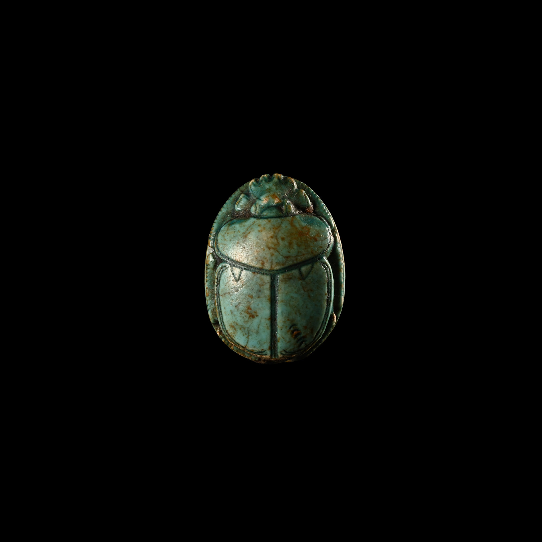 Egyptian Faience Scarab for Thutmose III