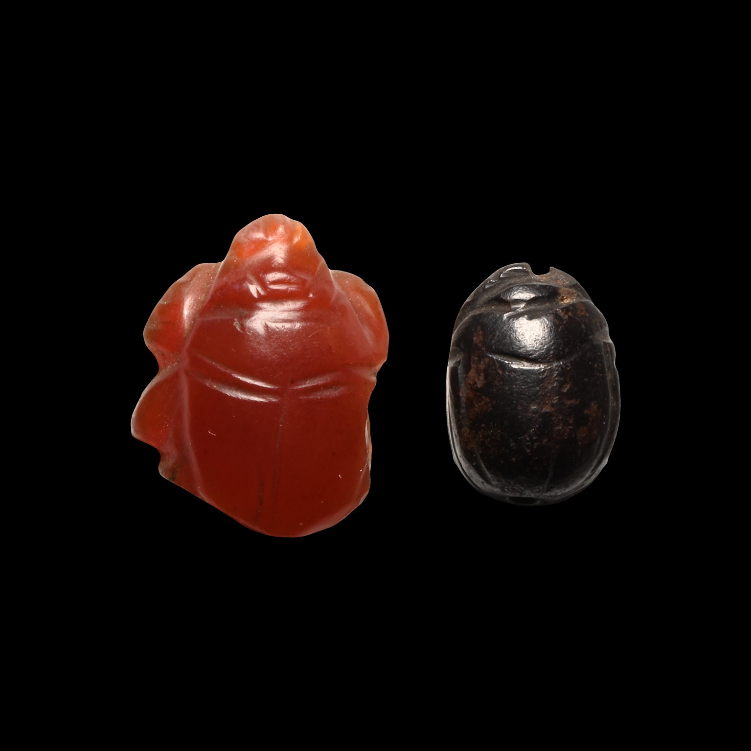 Egyptian Hardstone Scarab Group