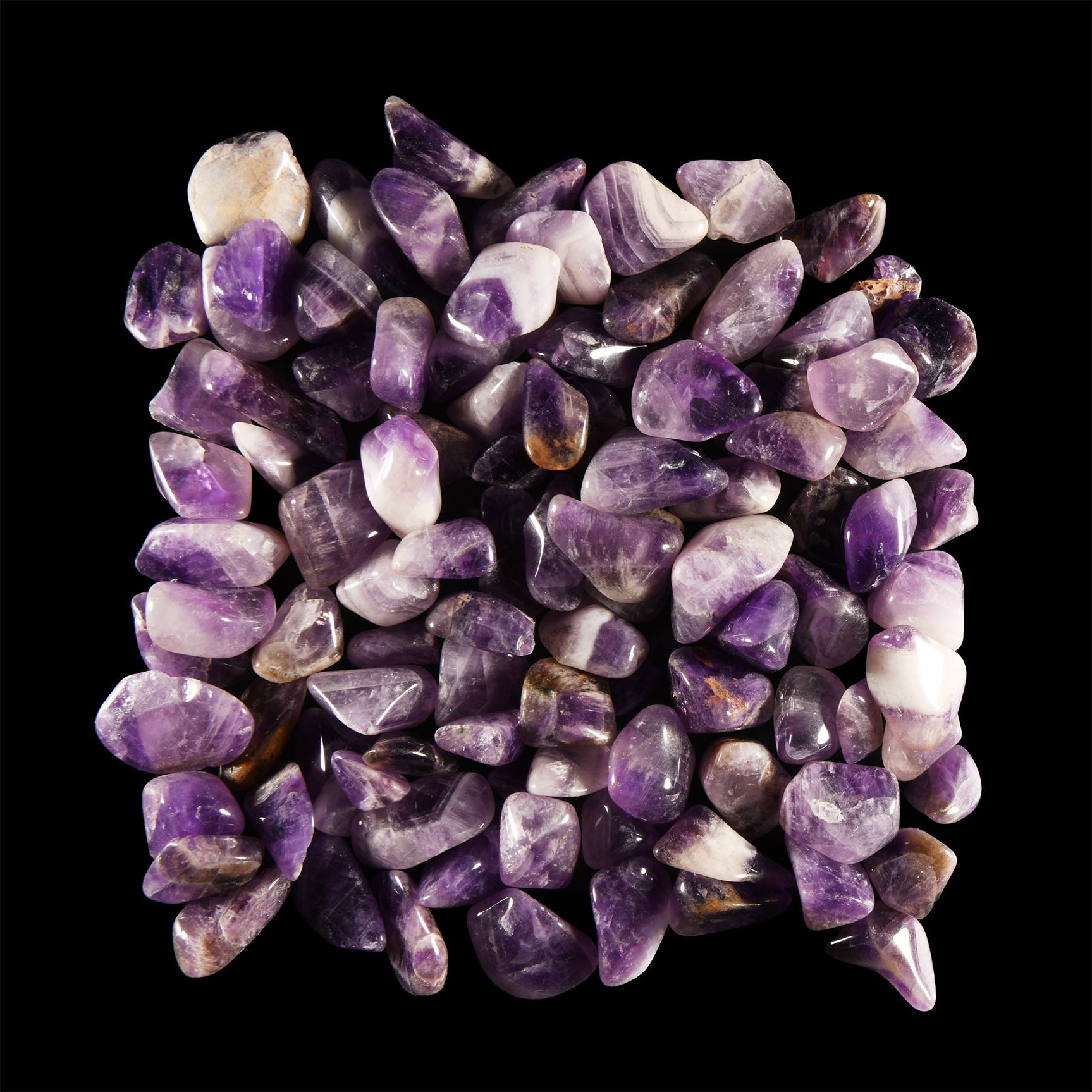 Natural History - Polished Amethyst Crystal Pebble Group [100]