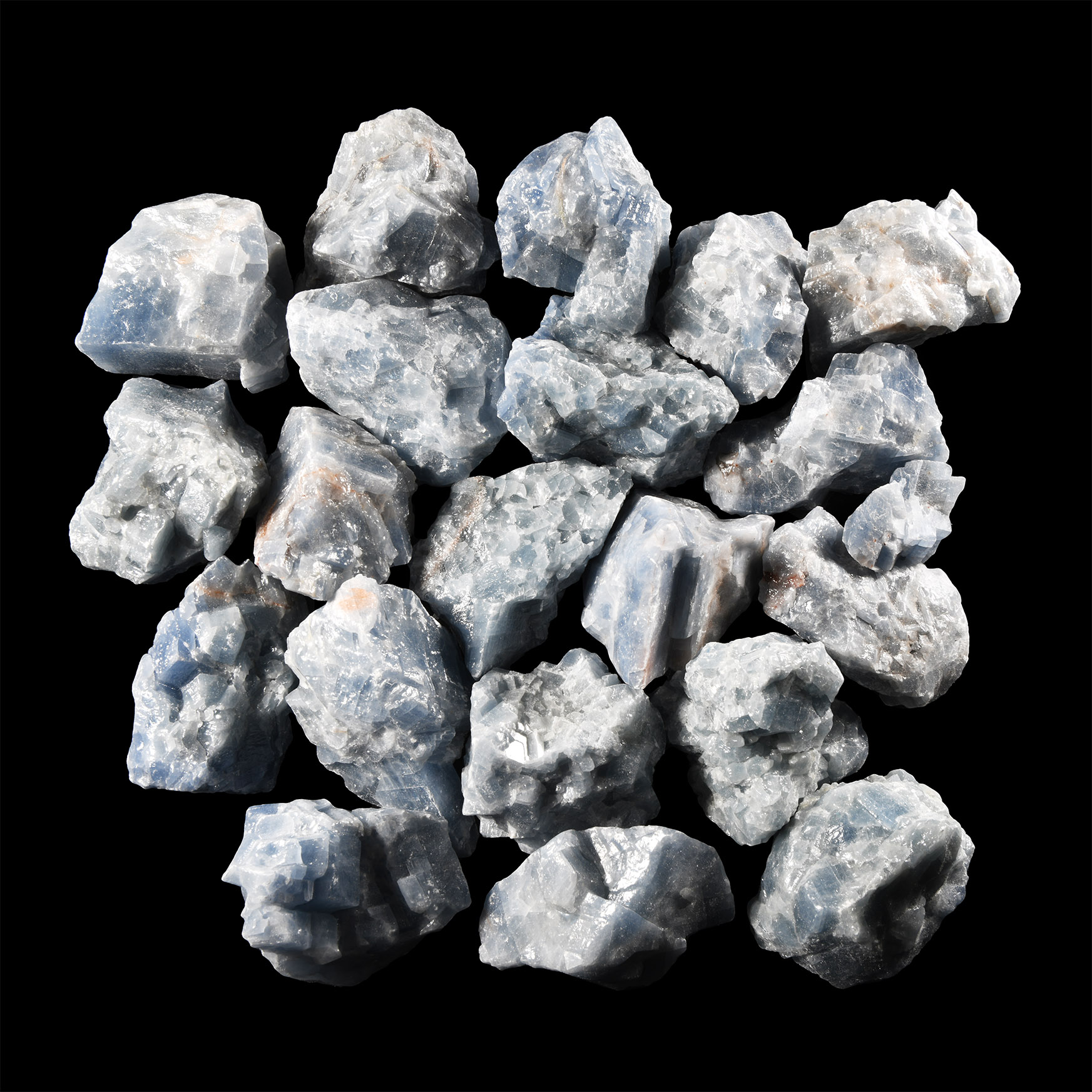 Natural History - Large Blue Calcite Mineral Specimen Group [20]