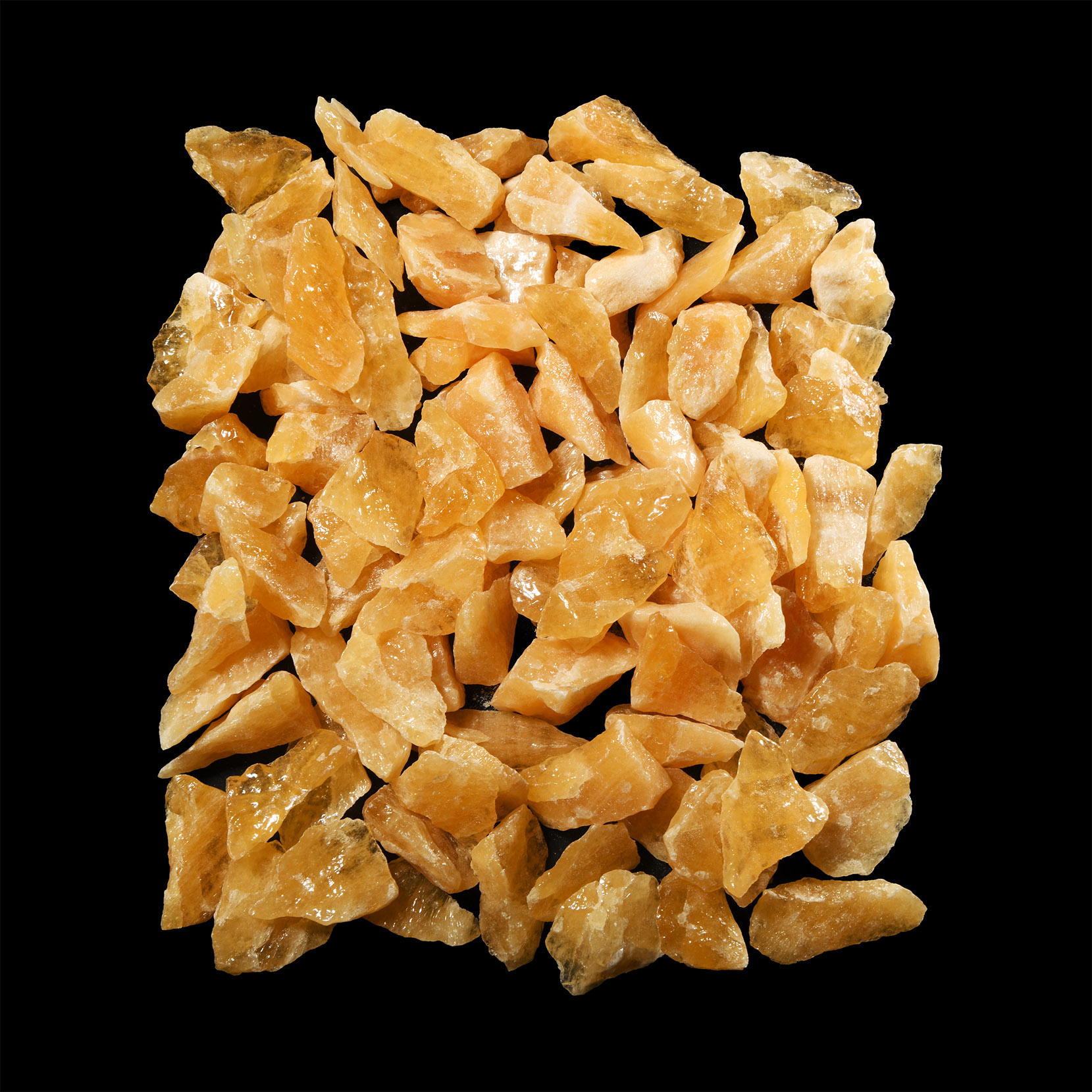 Natural History - Yellow Calcite Mineral Specimen Group [100]