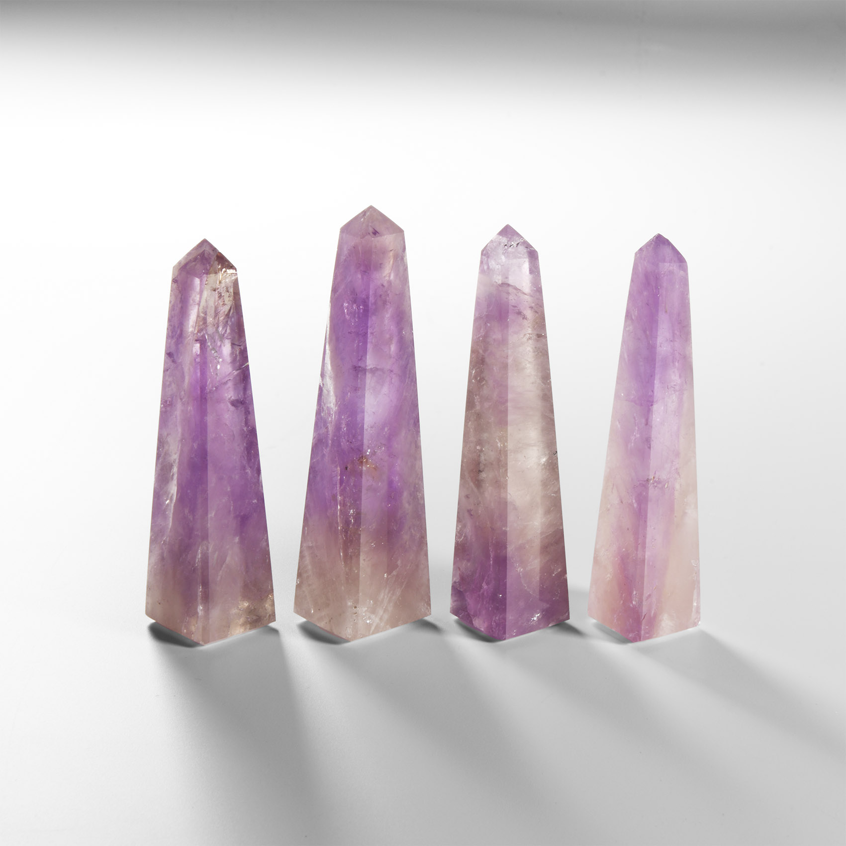 Natural History - Polished Amethyst Healing Obelisk Group [4]