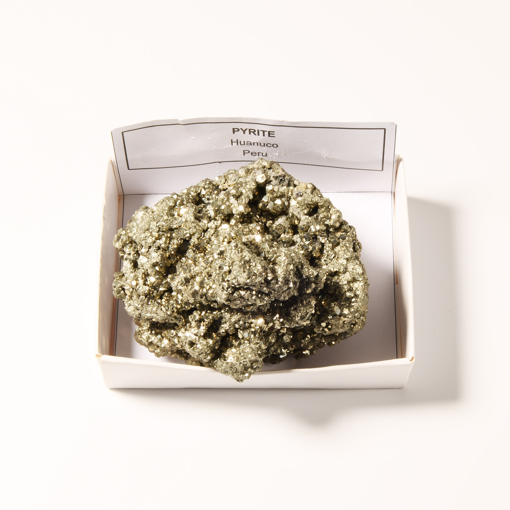 Natural History - Large Boxed Pyrite Crystal 'Paper Weight'