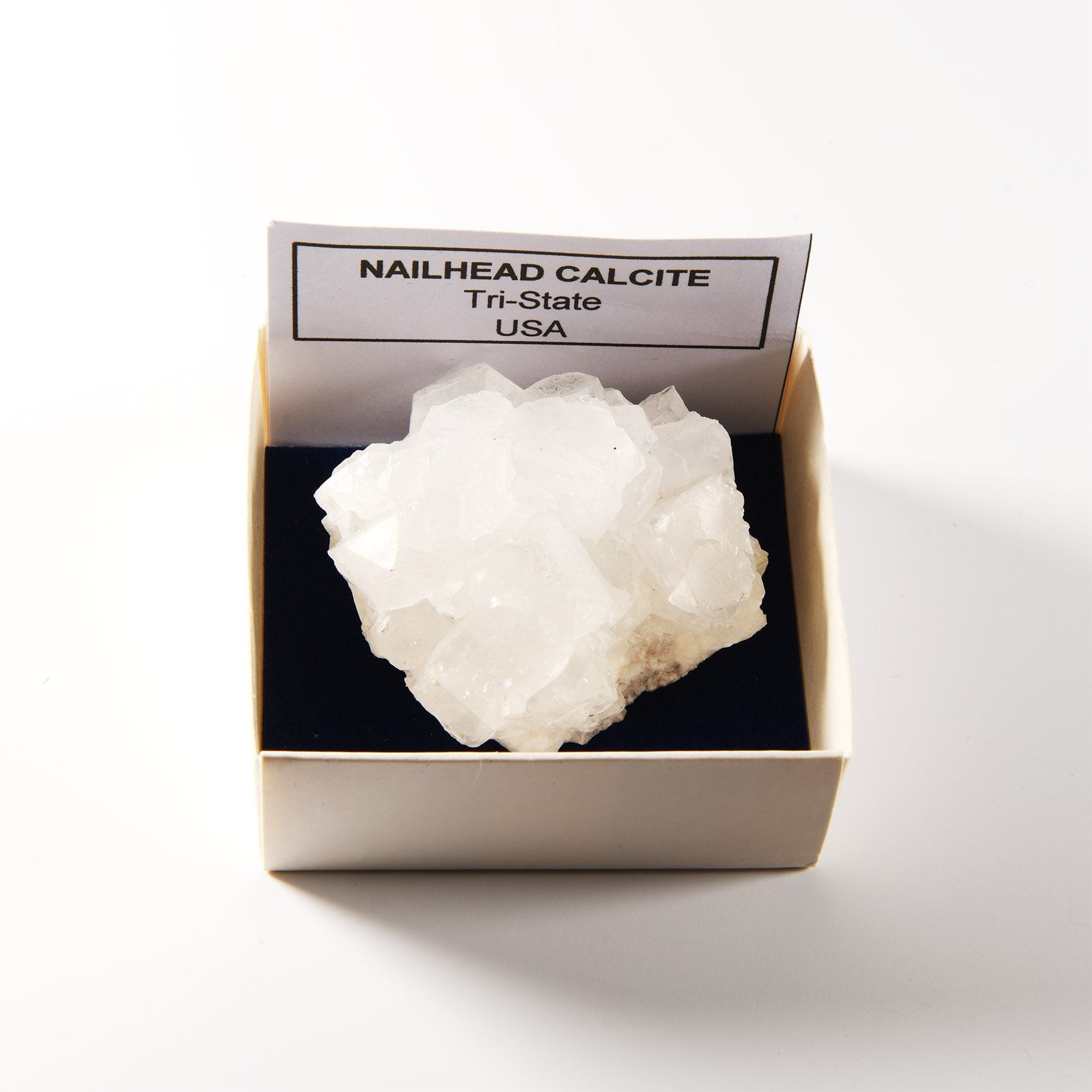 Natural History - Boxed Nailhead Calcite Mineral Specimen