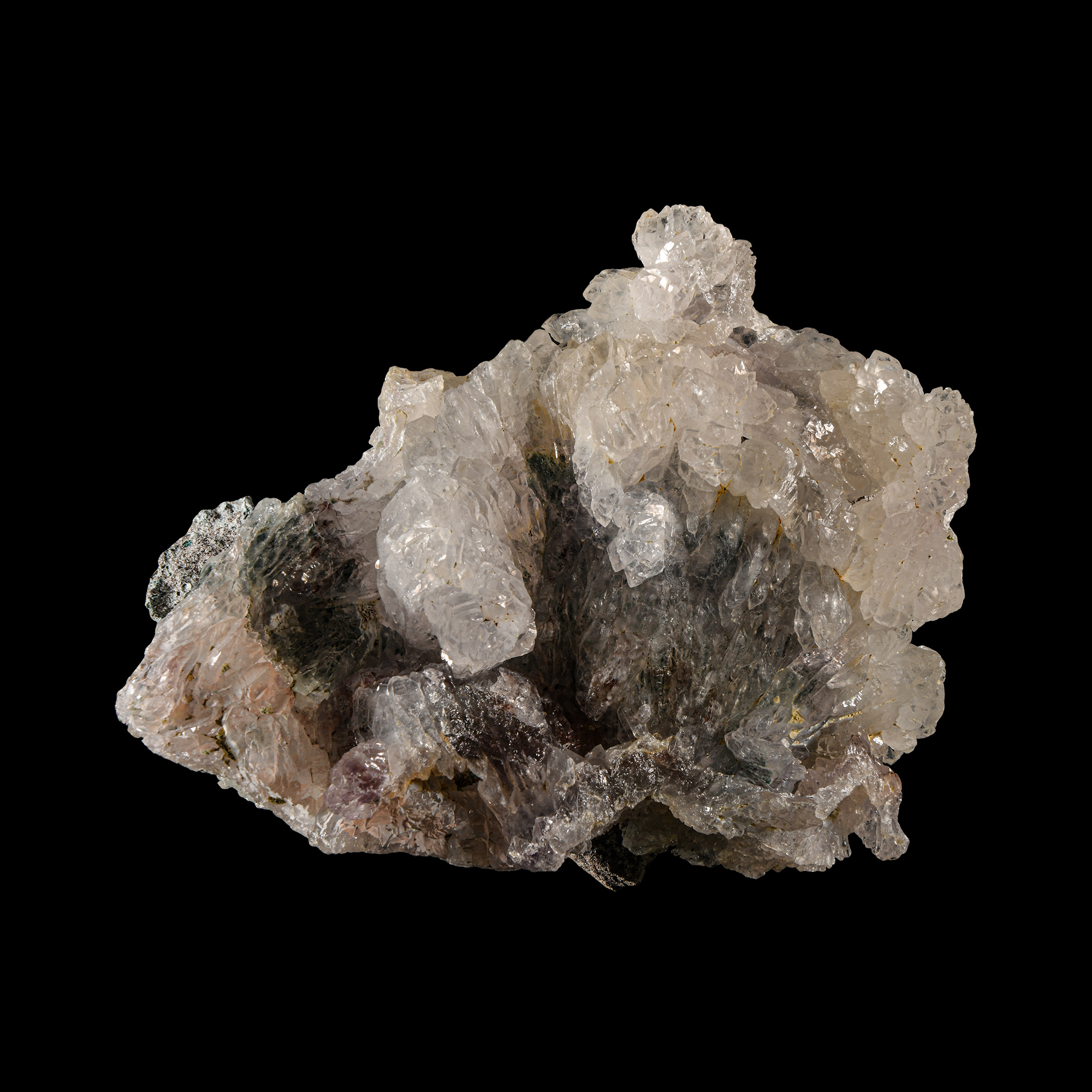 Natural History - Large Historic Fluorite Crystal Flower Specimen