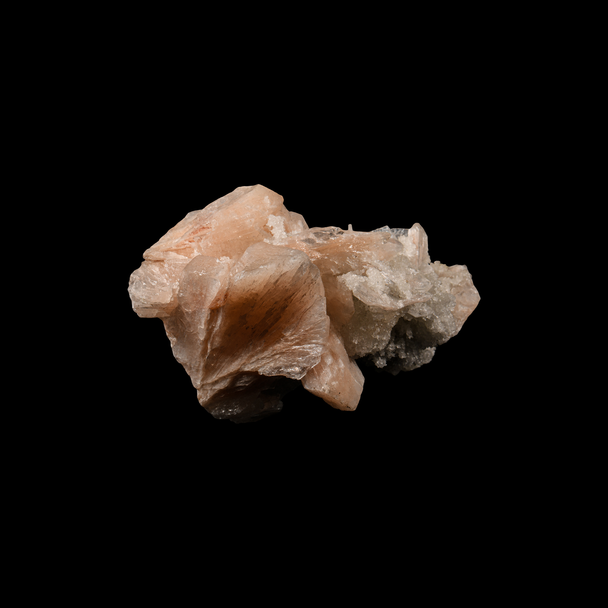 Natural History - Boxed Historic Stilbite Crystal Display Specimen on Matrix