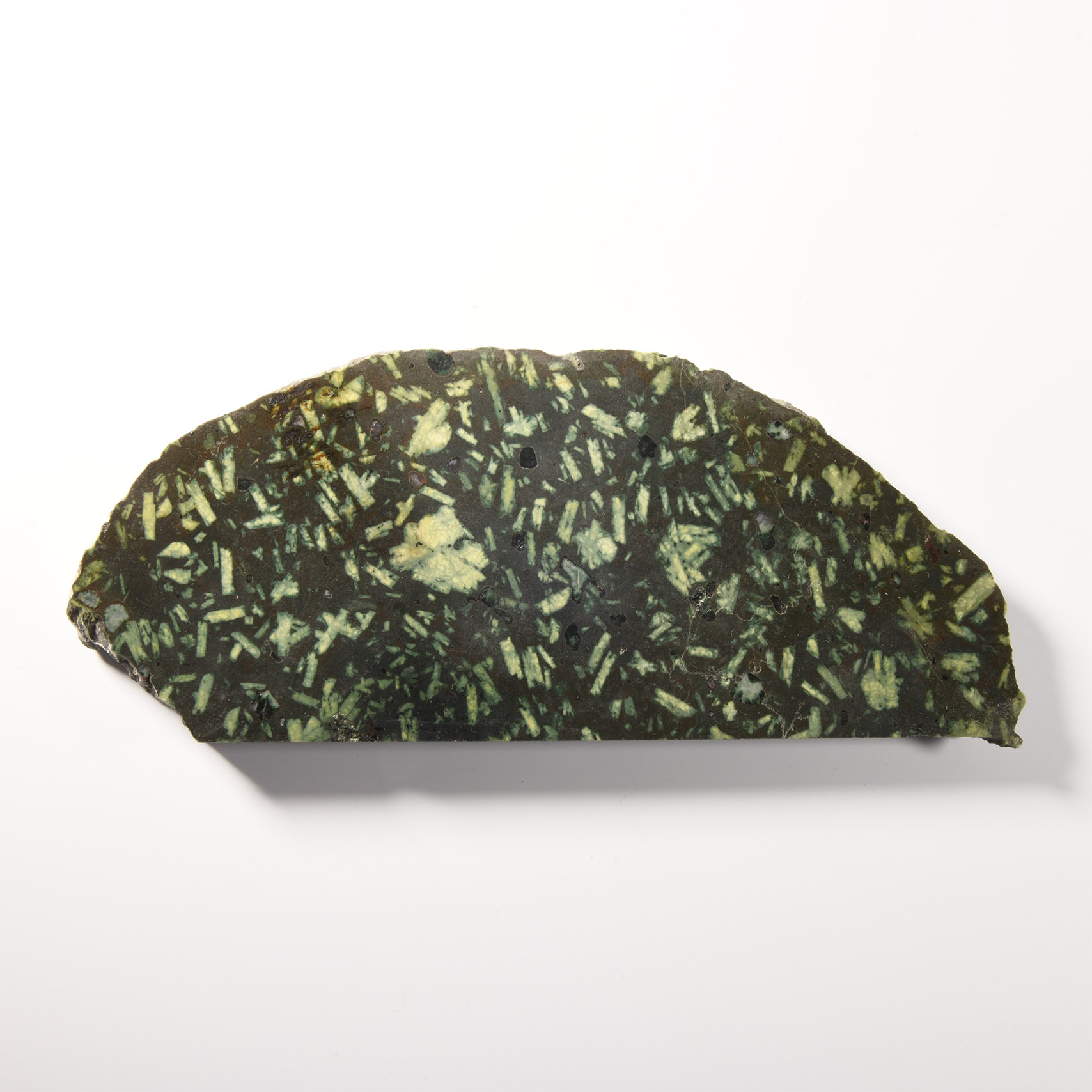 Natural History - Historic Roman 'Spartan Basalt' Cut & Polished Green Porphyry Section