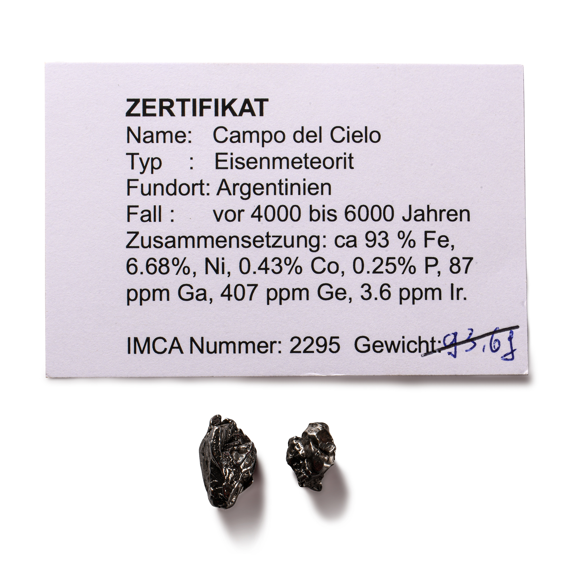 Natural History - Campo Del Cielo Iron Meteorite Pair