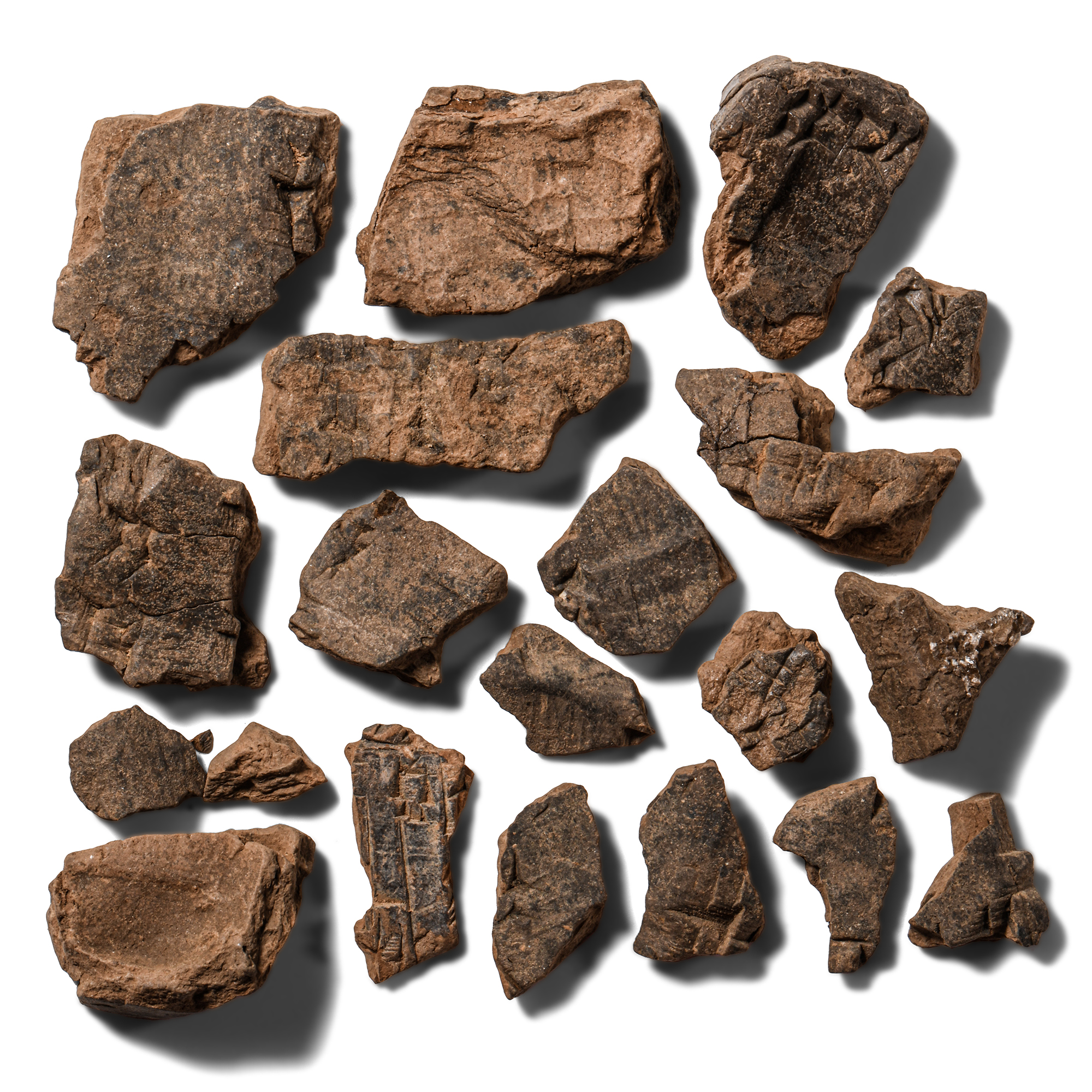 Babylonian Cuneiform Clay Tablet Fragment Group