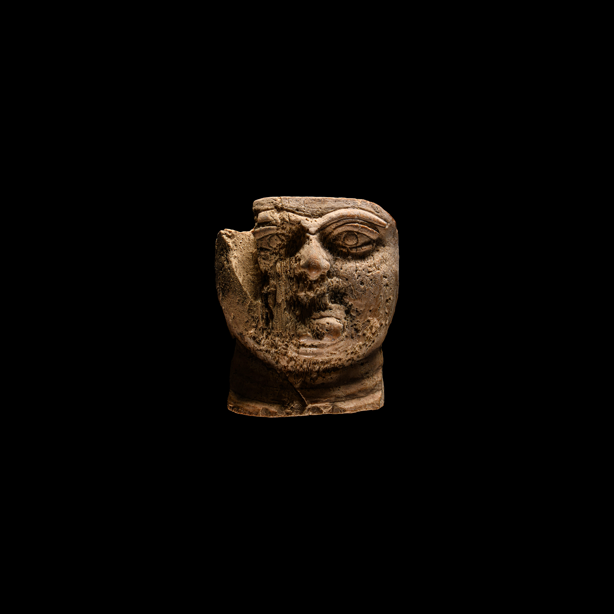 Western Asiatic Bone Doll's Face