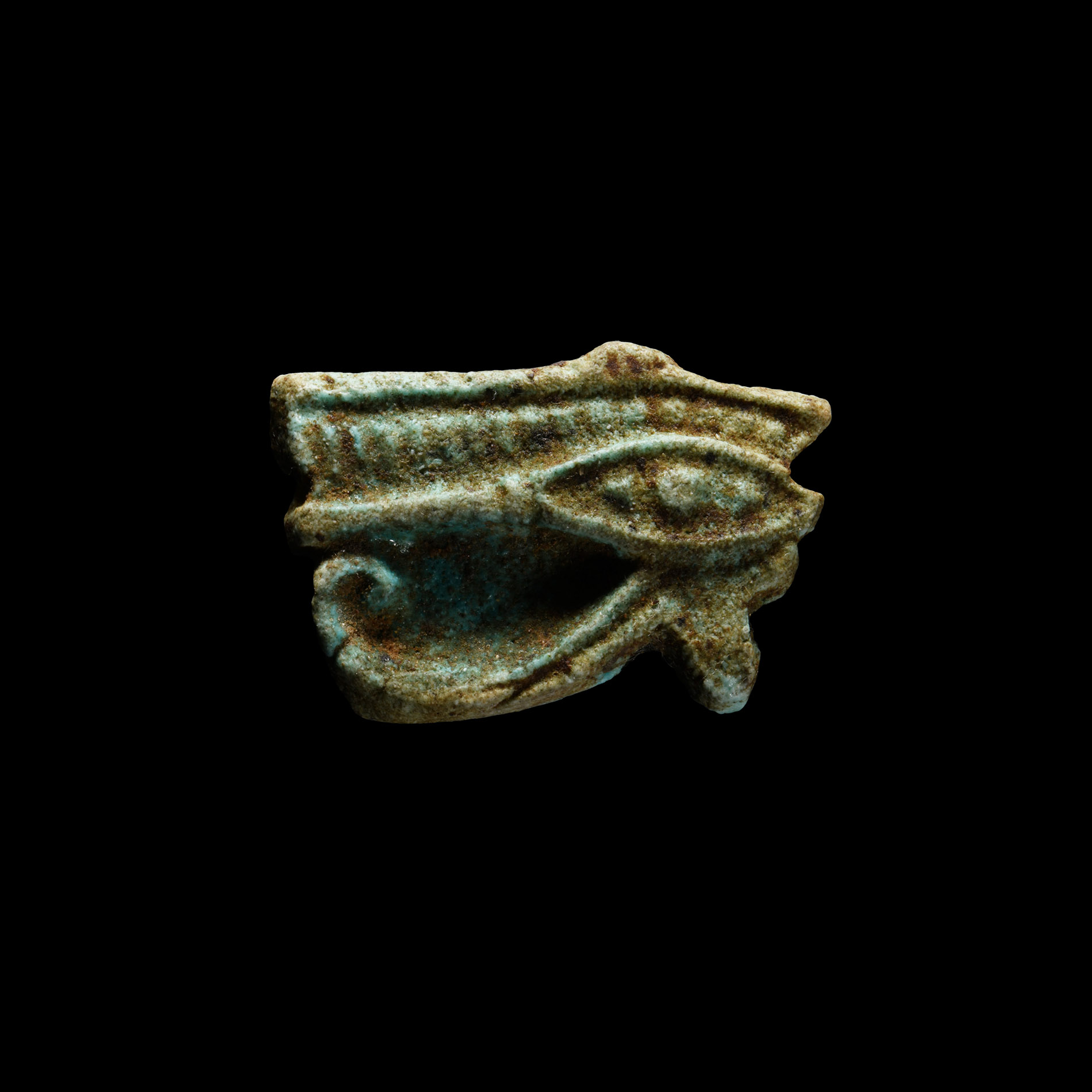 Egyptian Faience Wedjat Eye Amulet