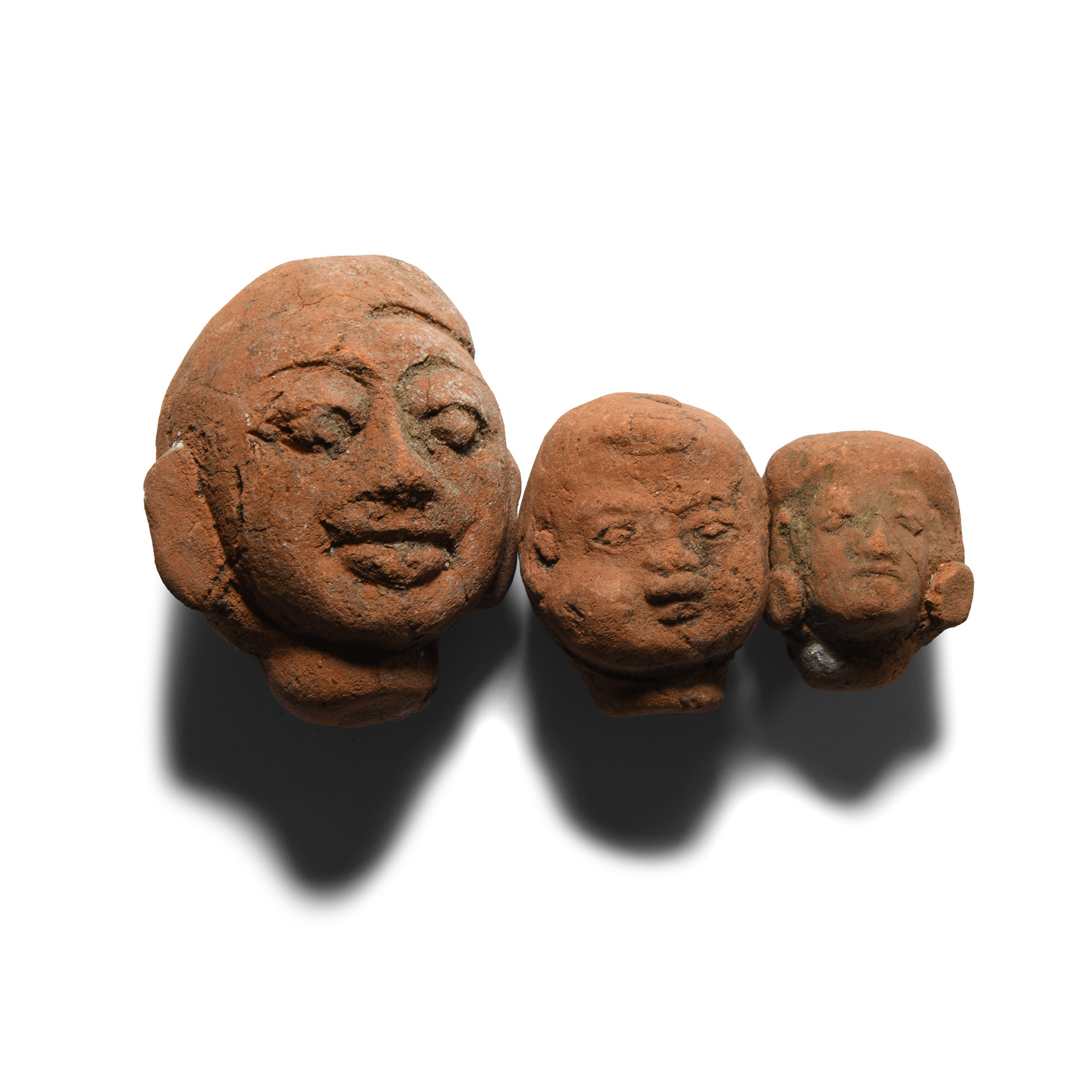South East Asian Votive Terracotta Head Group
