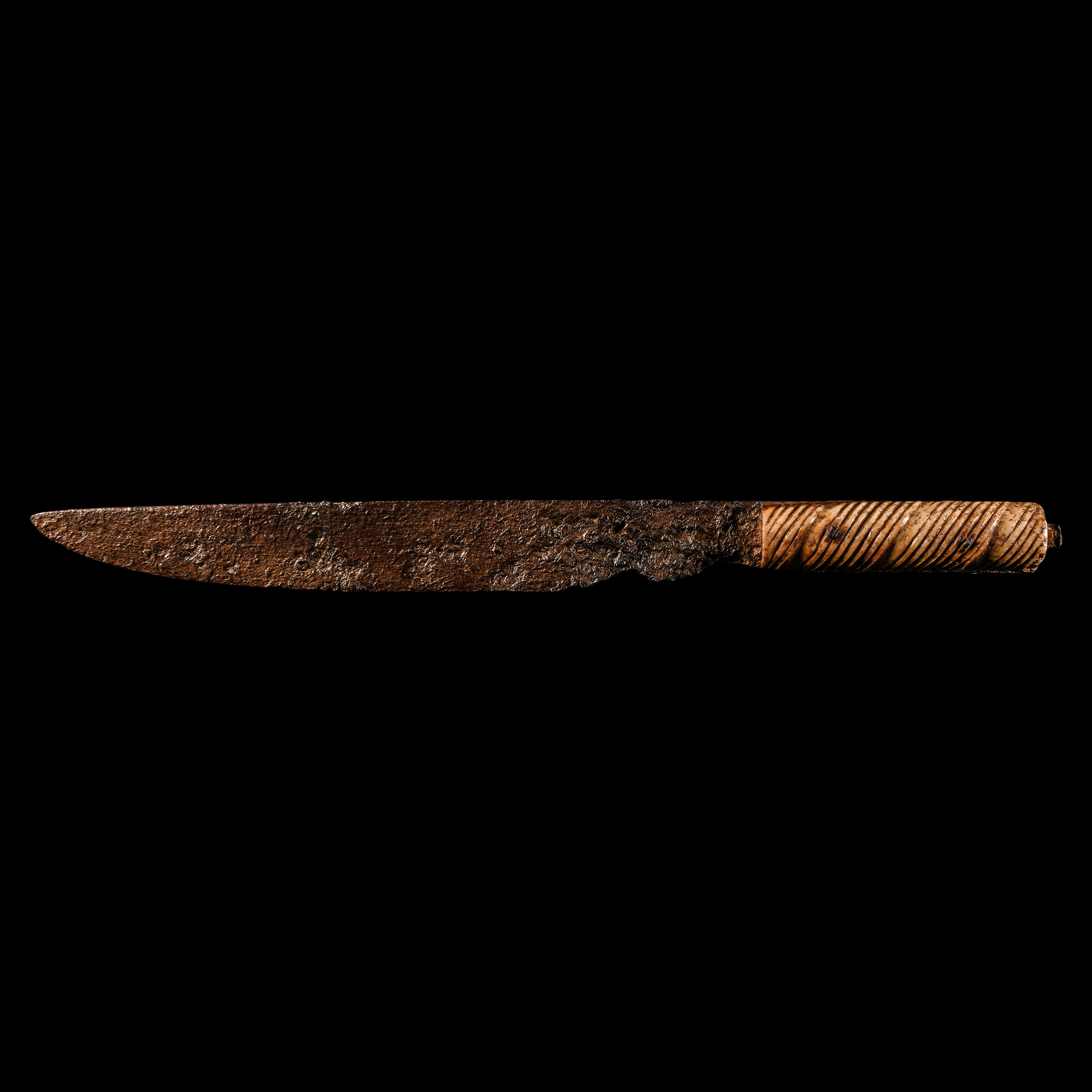 Roman Iron Knife with Bone Handle