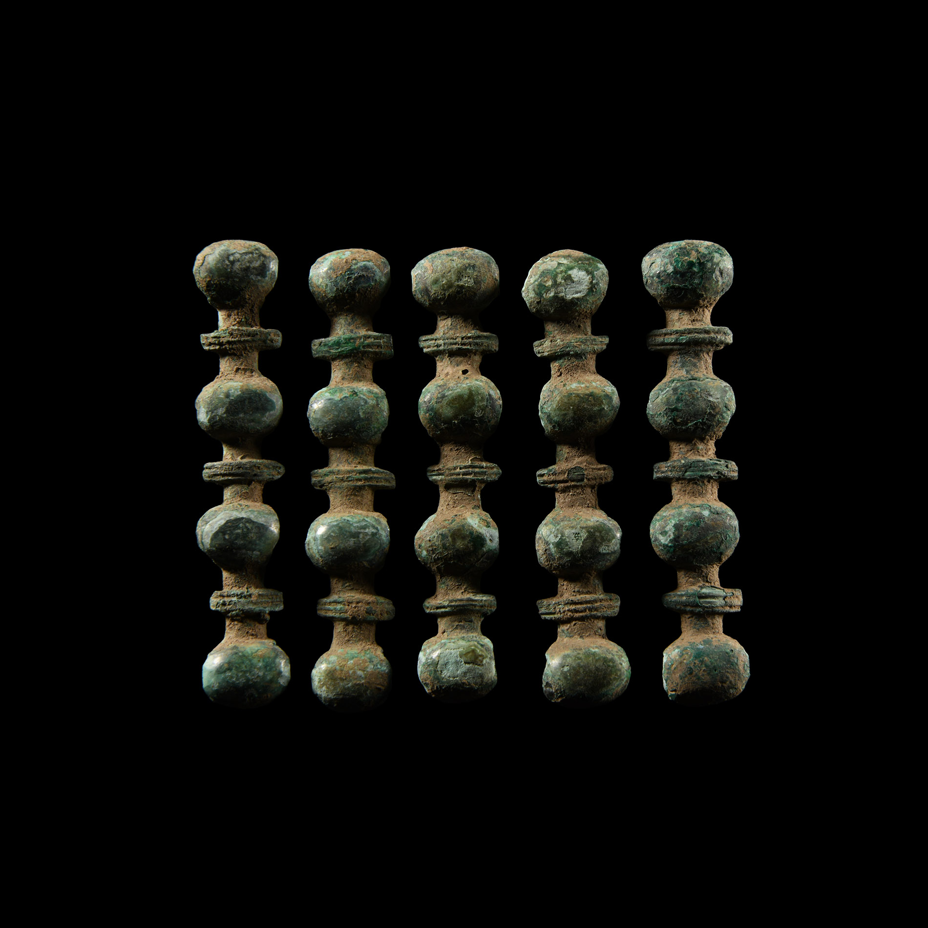 Iron Age Celtic Bronze Segmented Belt Link Group