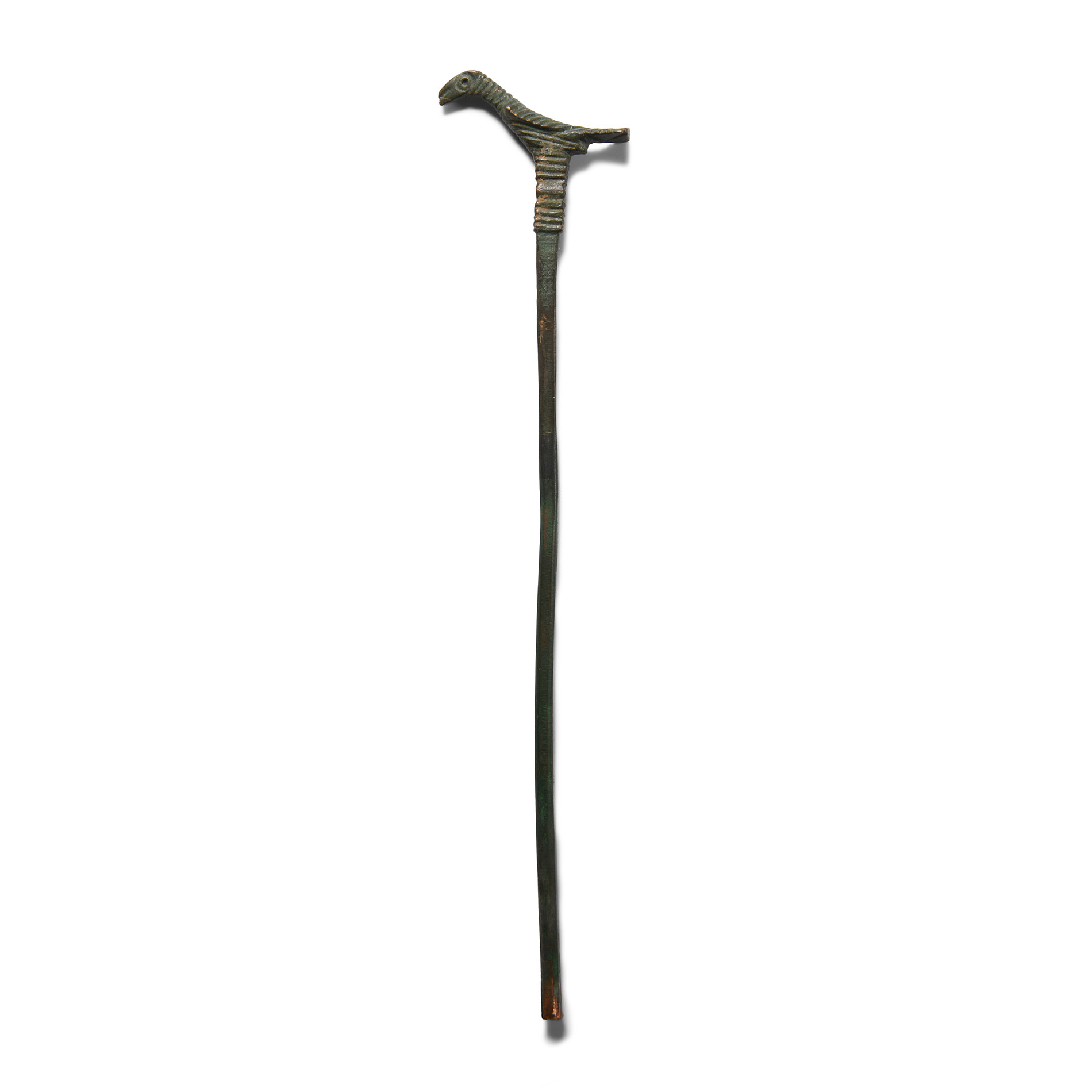Roman Bronze Bird-Headed Distaff Terminal
