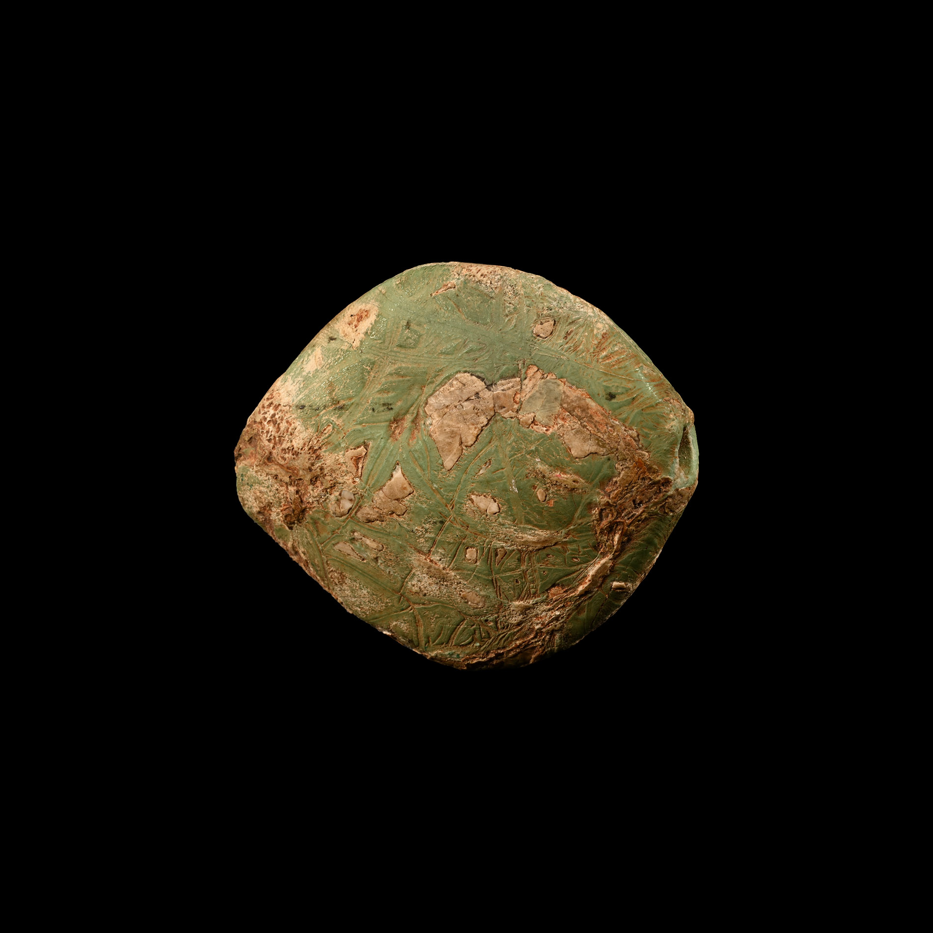 Western Asiatic Green Stone Bead