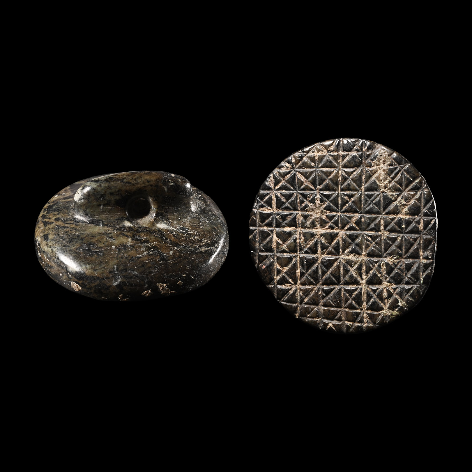 Western Asiatic Round Stone Stamp Seal