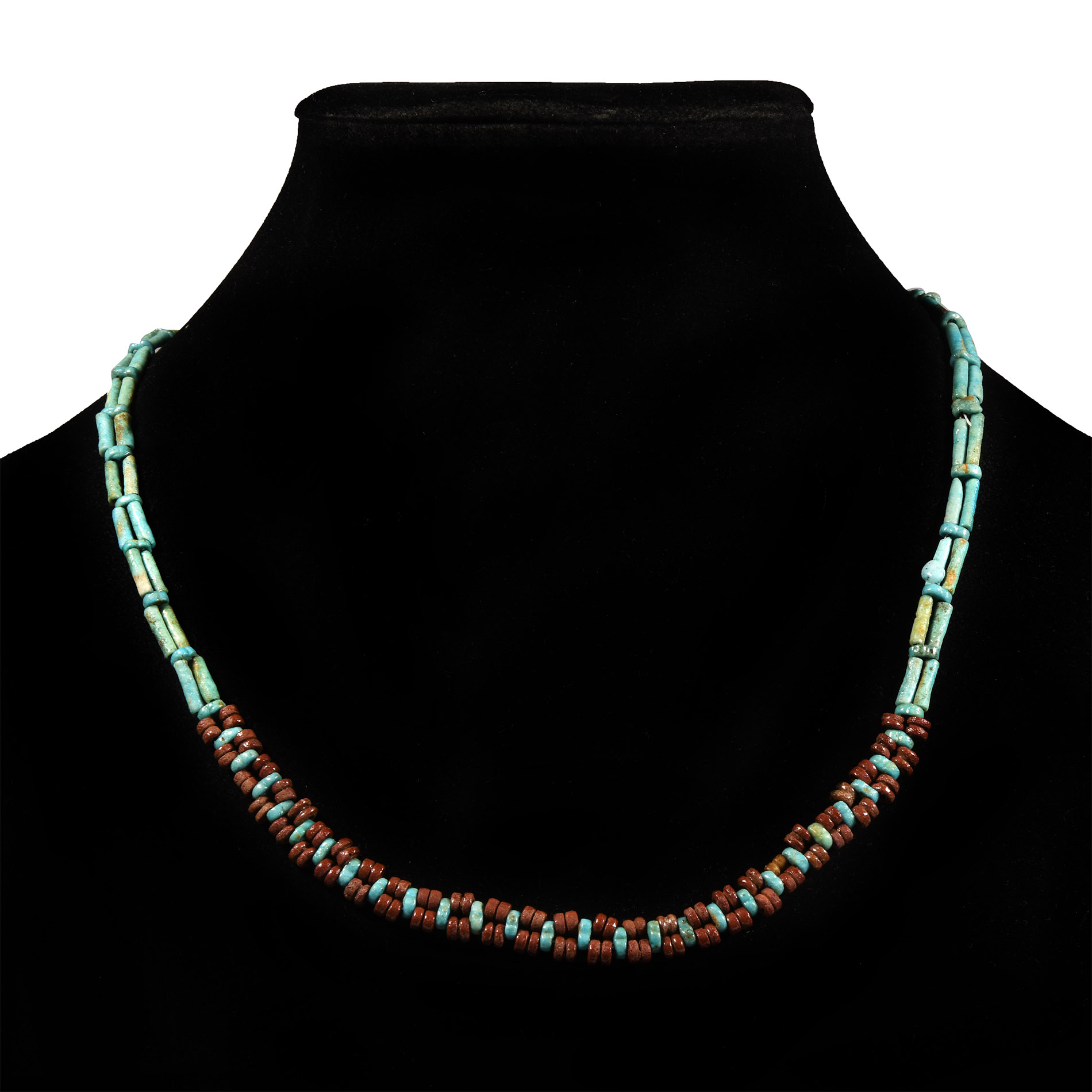 Egyptian Faience Mummy Bead Necklace