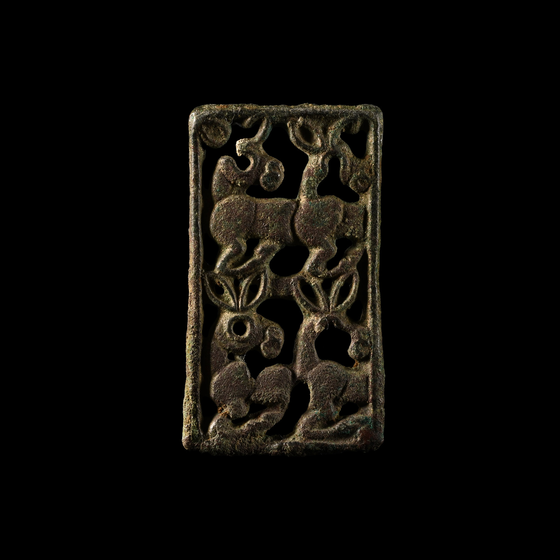 Scythian Fretwork Bronze Mount