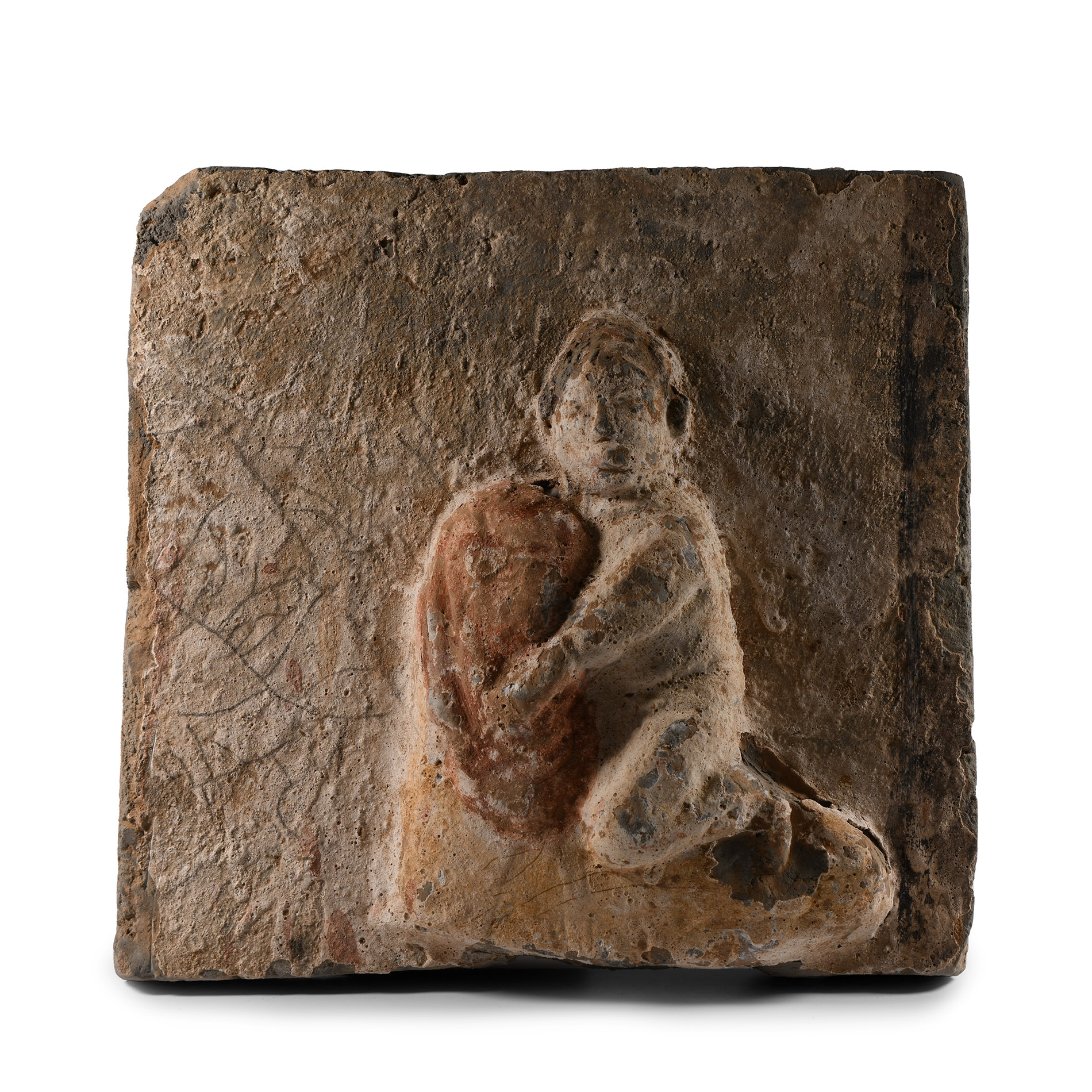Chinese Song Tile with Hand-Print Reverse