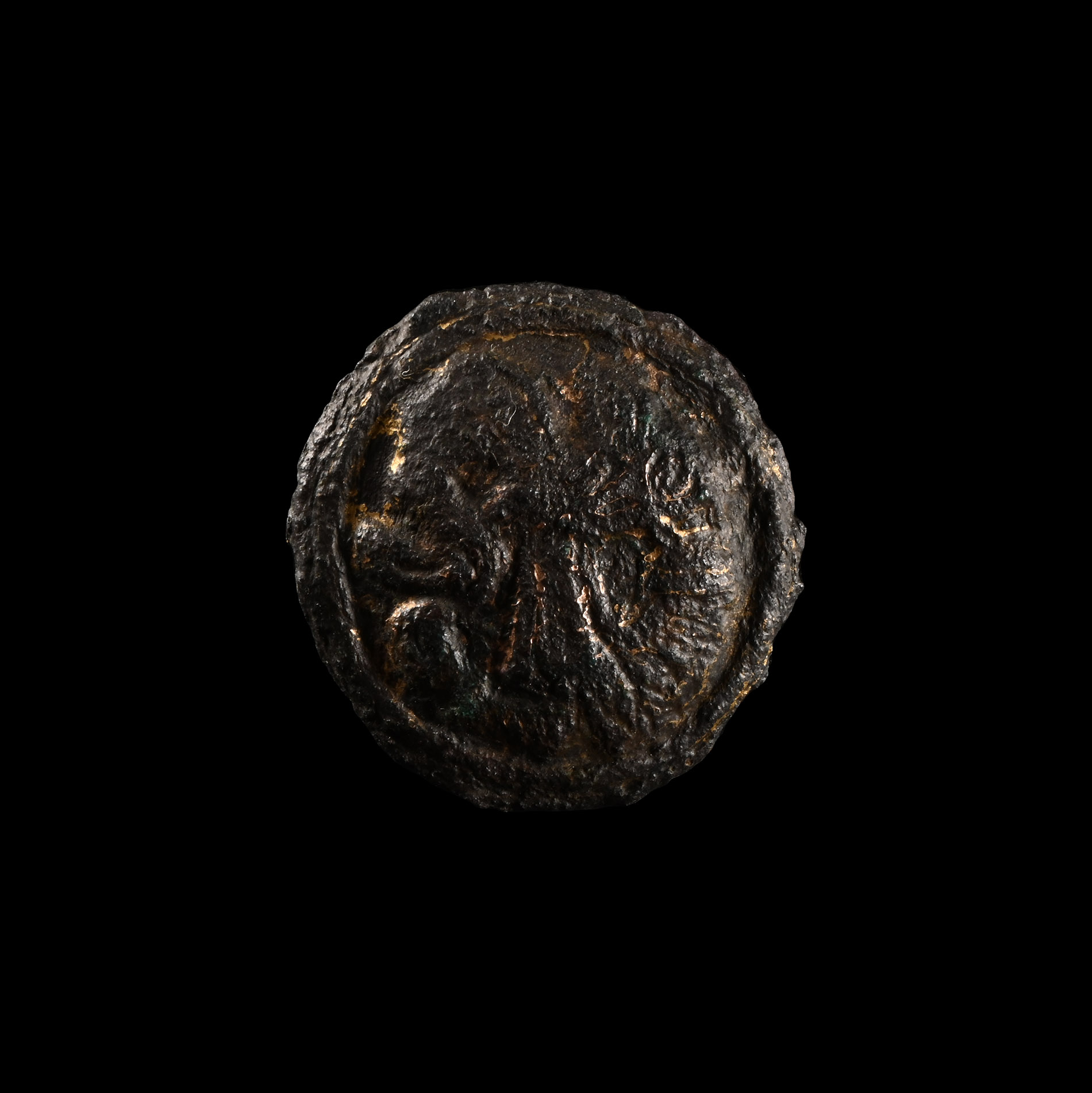 Anglo-Scandinavian Viking Gilt Bronze Entwined Beast Brooch