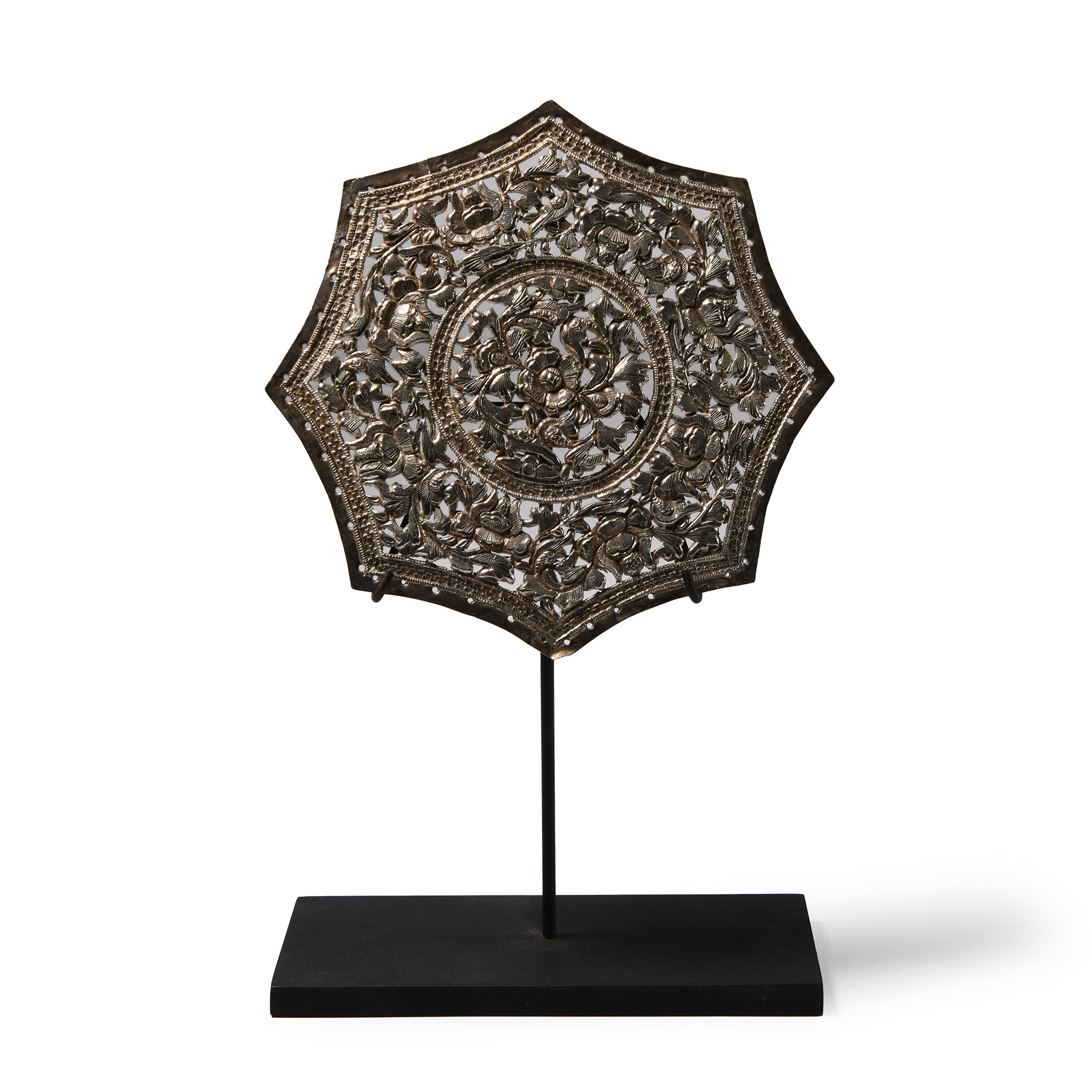 South East Asian Peranakan Silver Wedding Pillow Bolster Plate