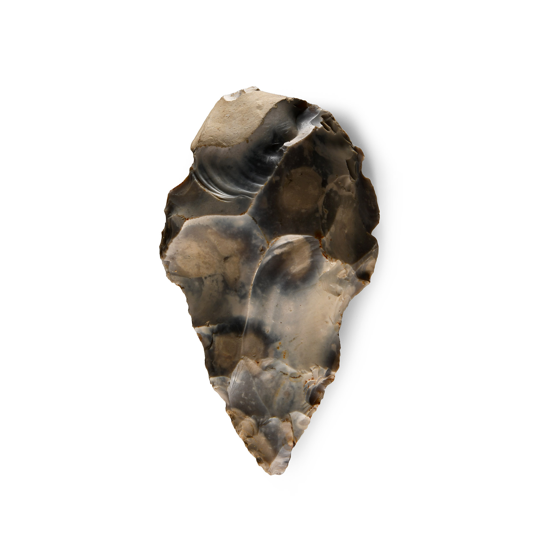 Massive Stone Age British Bifacial Lanceolate Flint Handaxe