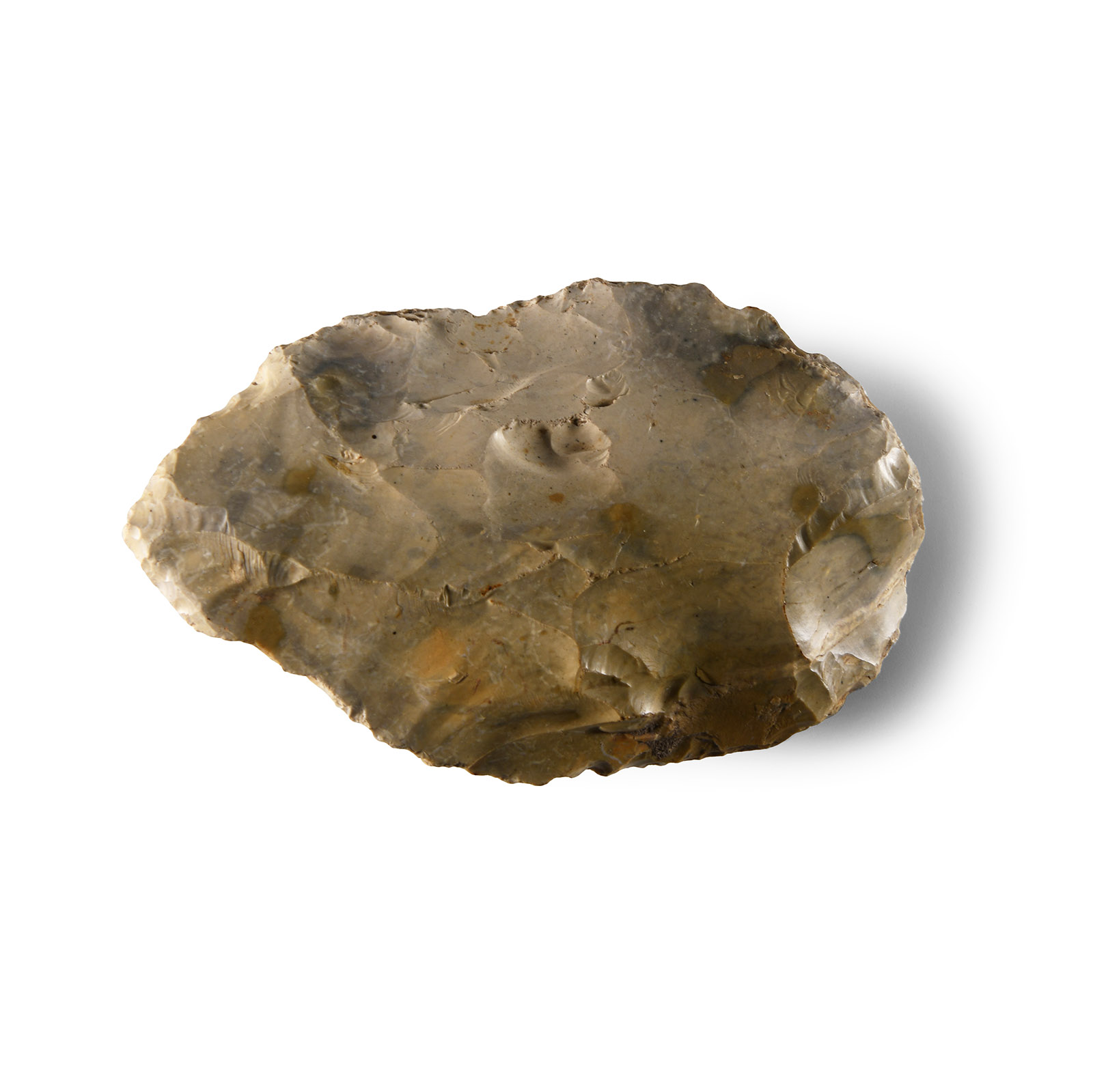 Stone Age British Acheulean Flint Bifacial Handaxe