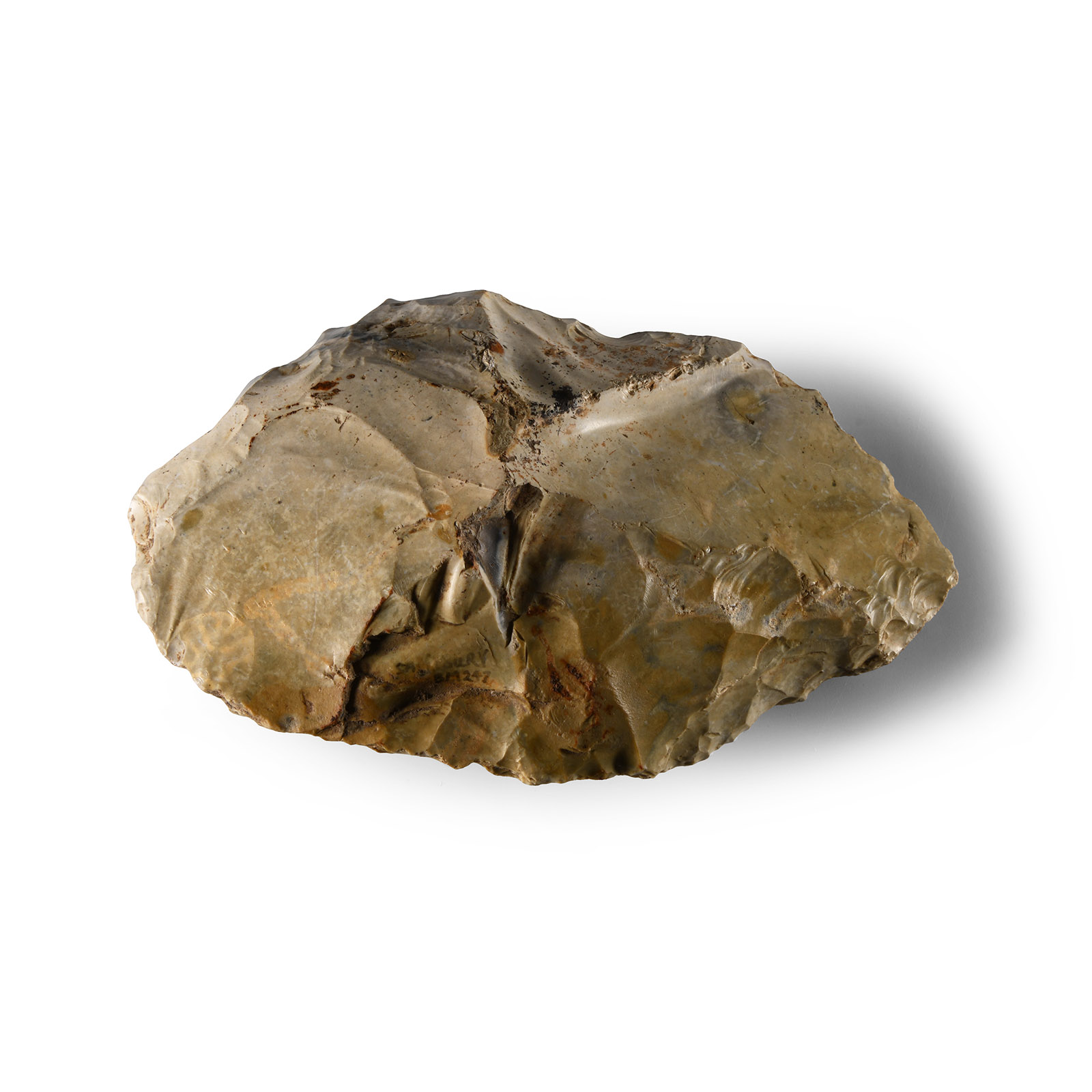 Stone Age British Acheulean Flint Bifacial Handaxe