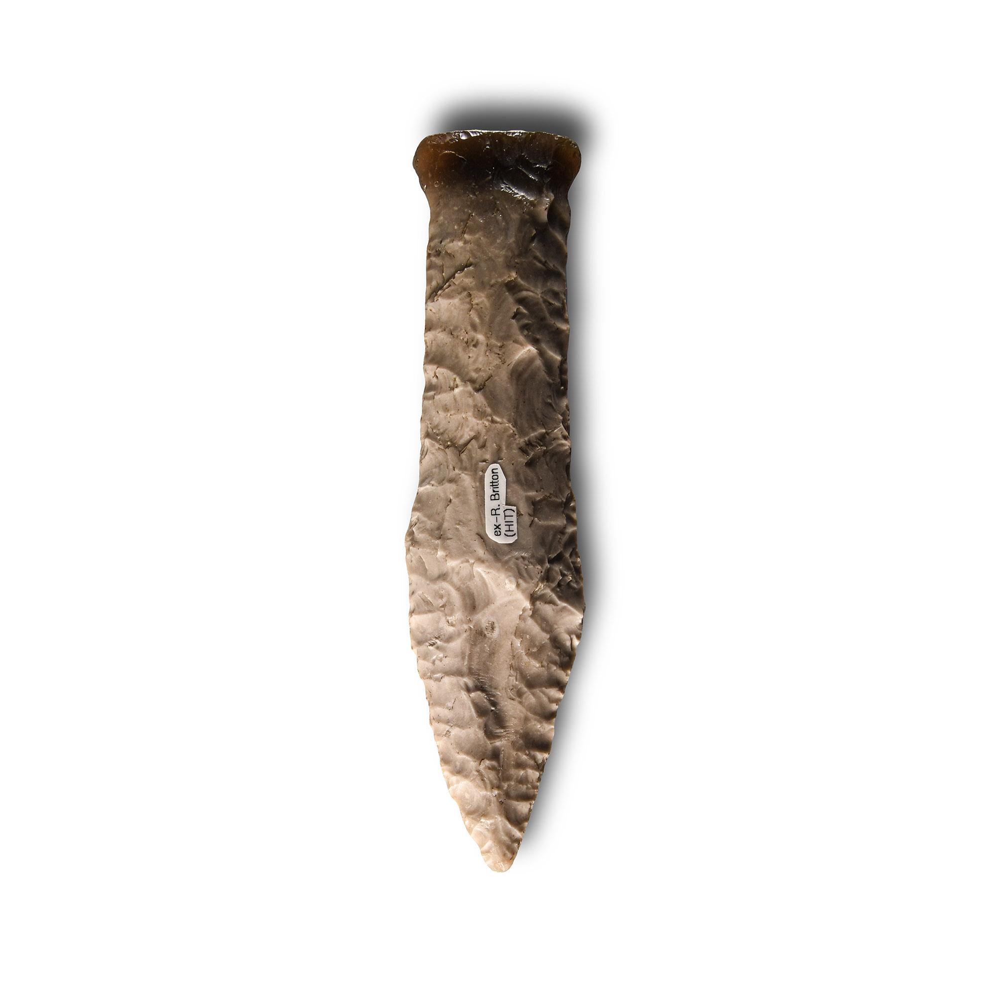 Large Stone Age Danish Type V Knapped Flint Dagger